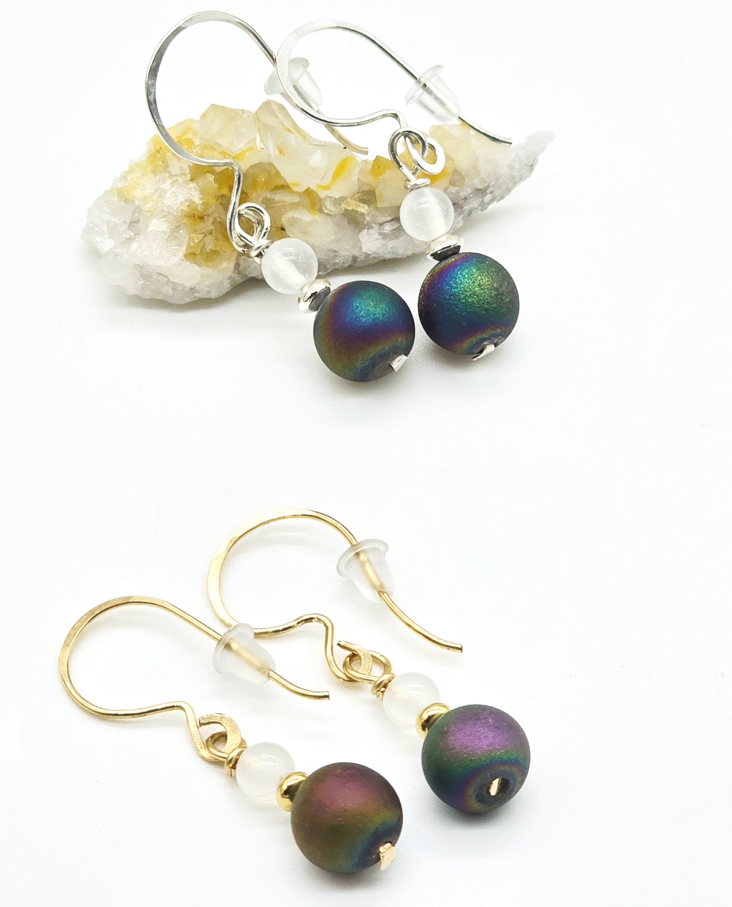 Angelic Light Wraps Titanium Quartz and Selenite Chandler Earrings