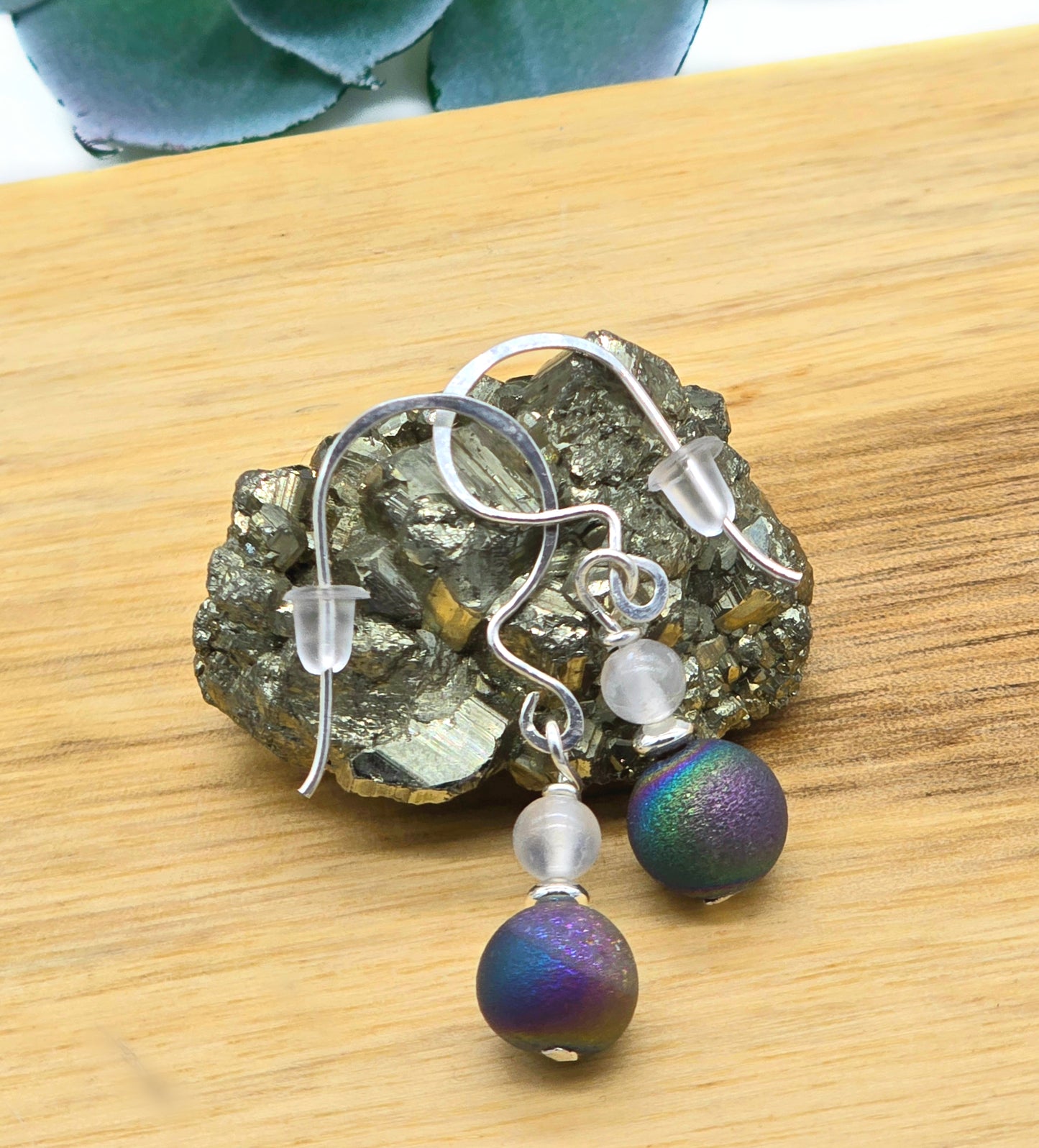 Angelic Light Wraps Titanium Quartz and Selenite Chandler Earrings