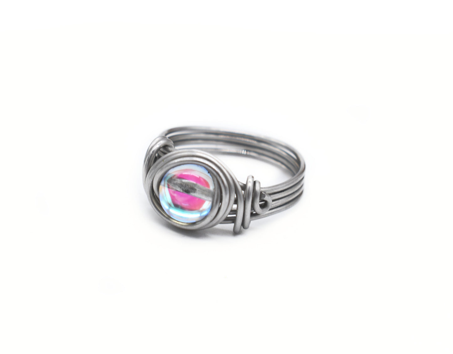 Angel Aura Quartz Gem Rings