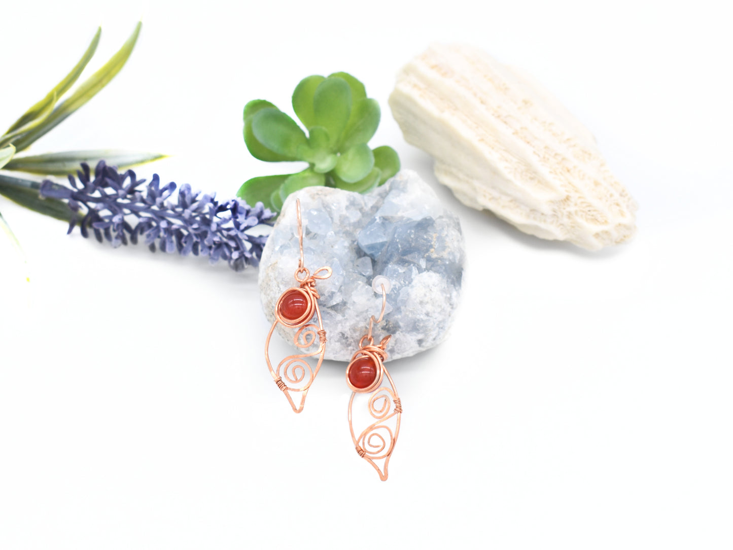 Leaf Crystal Boho Earrings