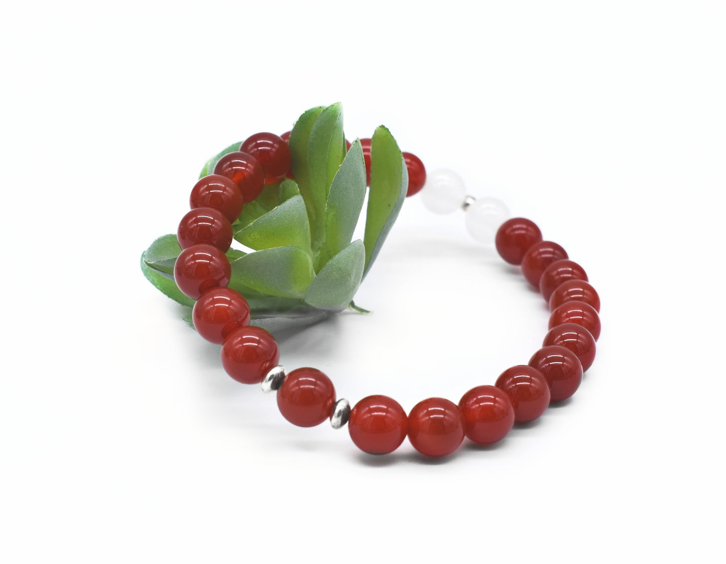 Custom Grounding Reiki Bracelet | Black Agate, Carnelian, Phantom Quartz, or Snowflake Obsidian