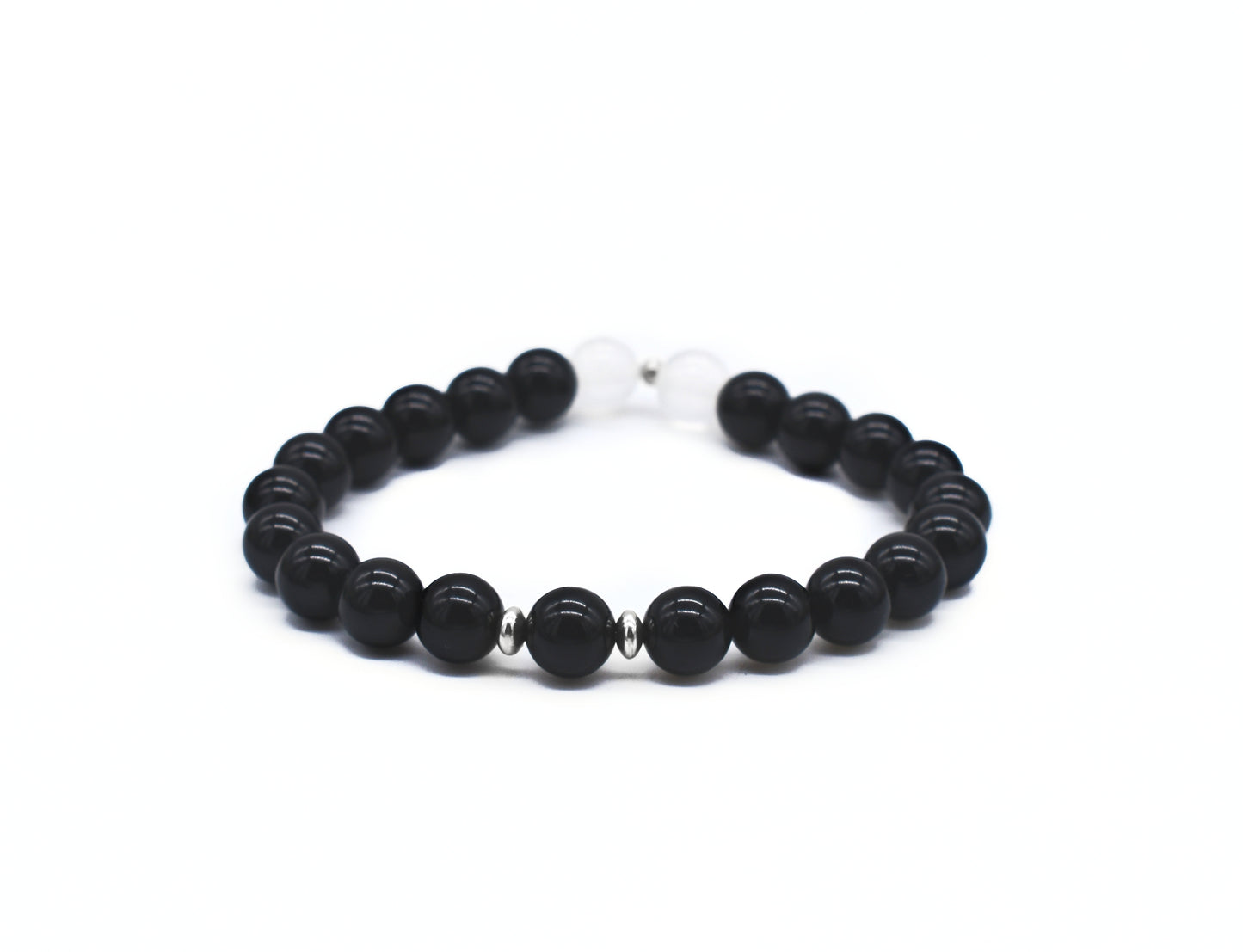 Custom Grounding Reiki Bracelet | Black Agate, Carnelian, Phantom Quartz, or Snowflake Obsidian