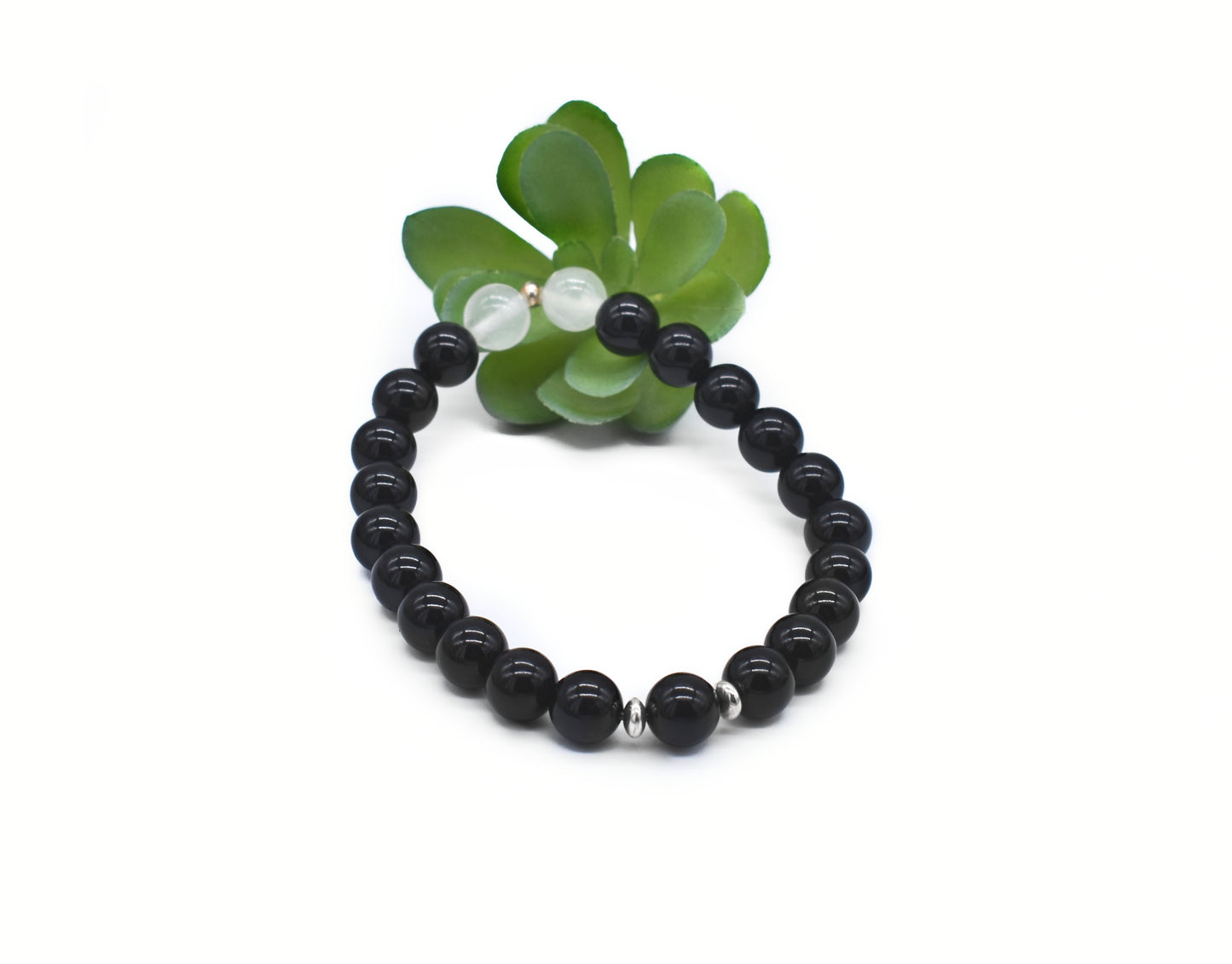 Custom Grounding Reiki Bracelet | Black Agate, Carnelian, Phantom Quartz, or Snowflake Obsidian