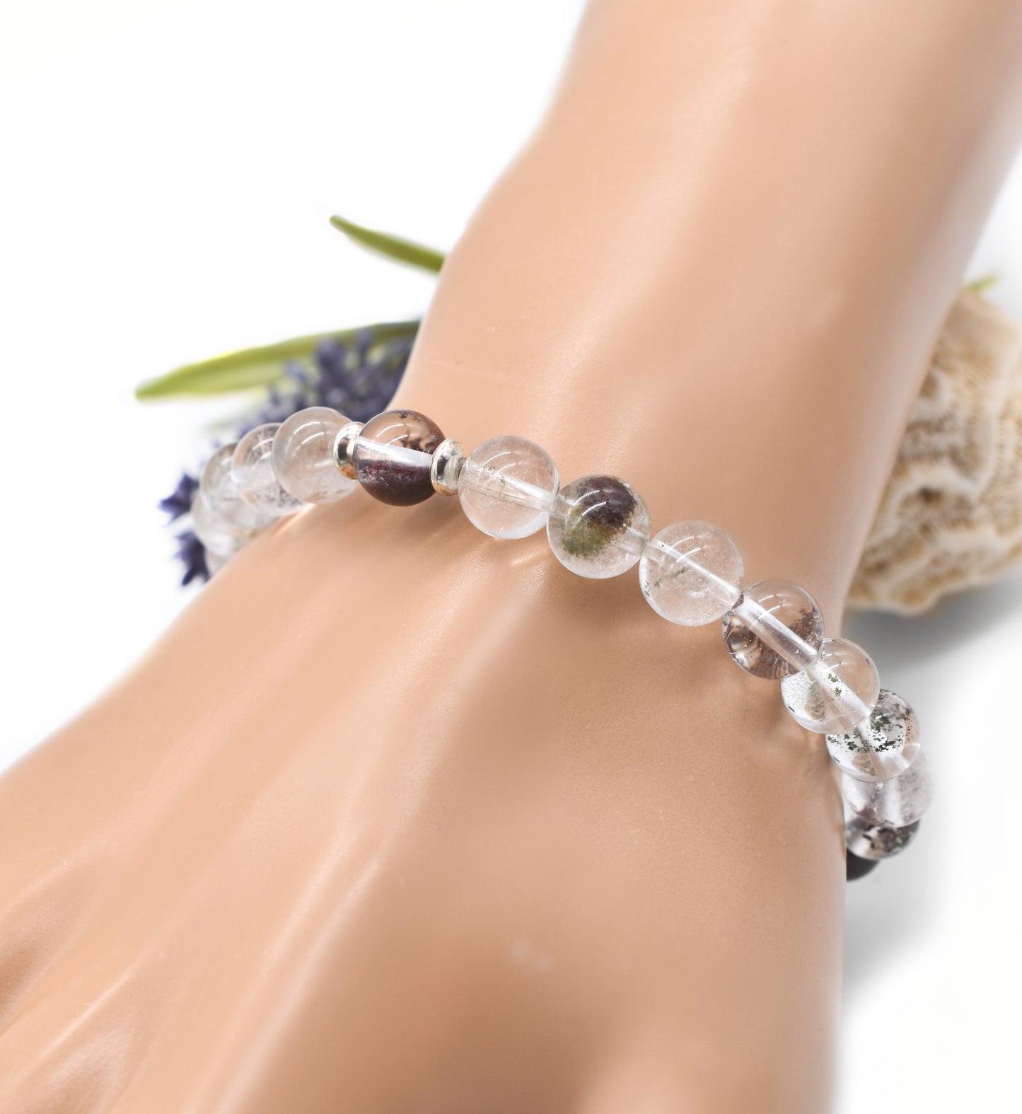 Custom Grounding Reiki Bracelet | Black Agate, Carnelian, Phantom Quartz, or Snowflake Obsidian