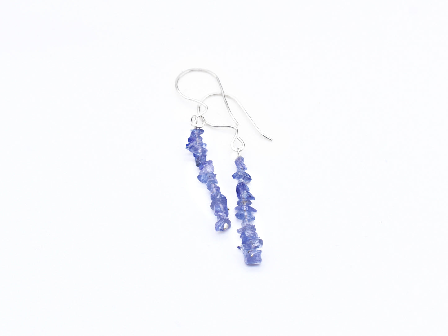 Tanzanite Chip Reiki Healing Earrings | Handmade Crystal Energy Earrings