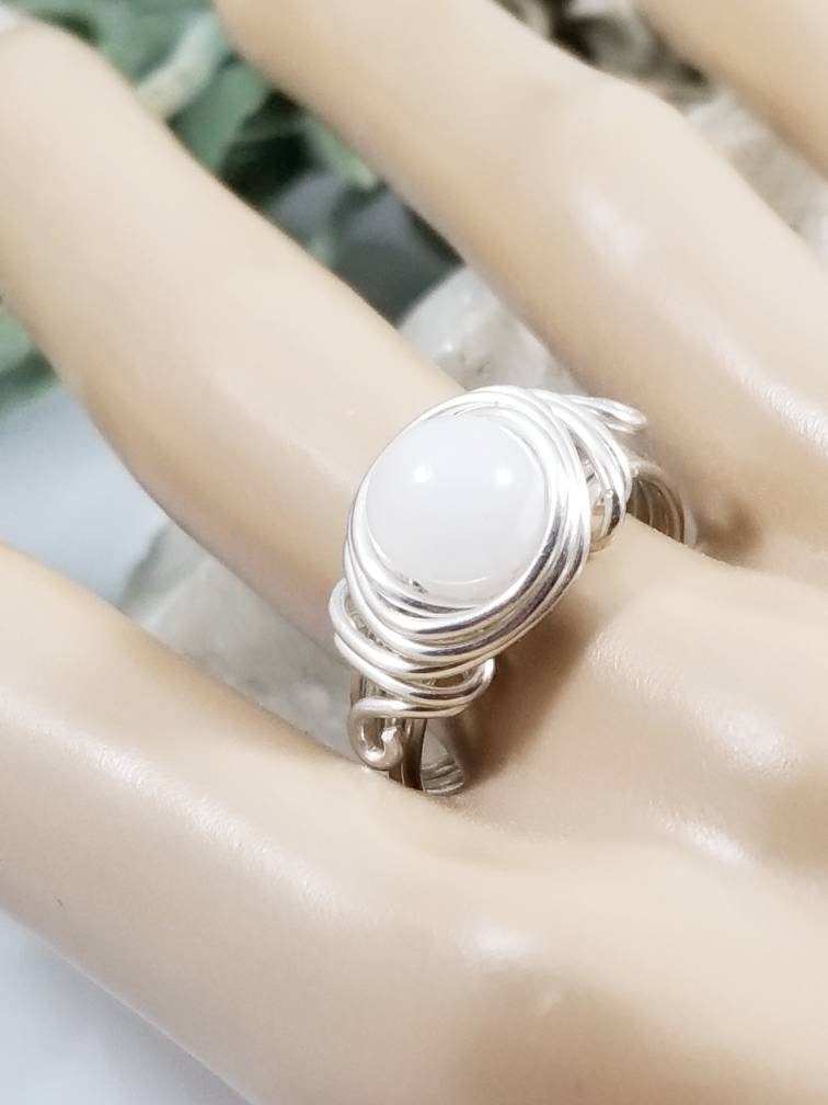Selenite Cleansing Celtic Meditation RIng