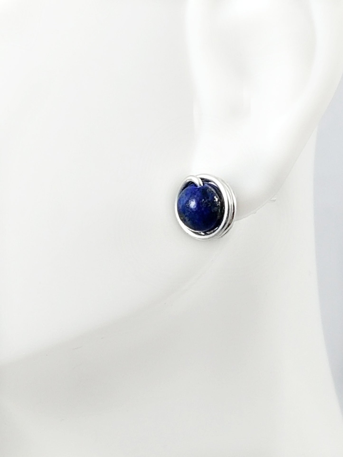 Dark Blue Lapis Lazuli Earrings