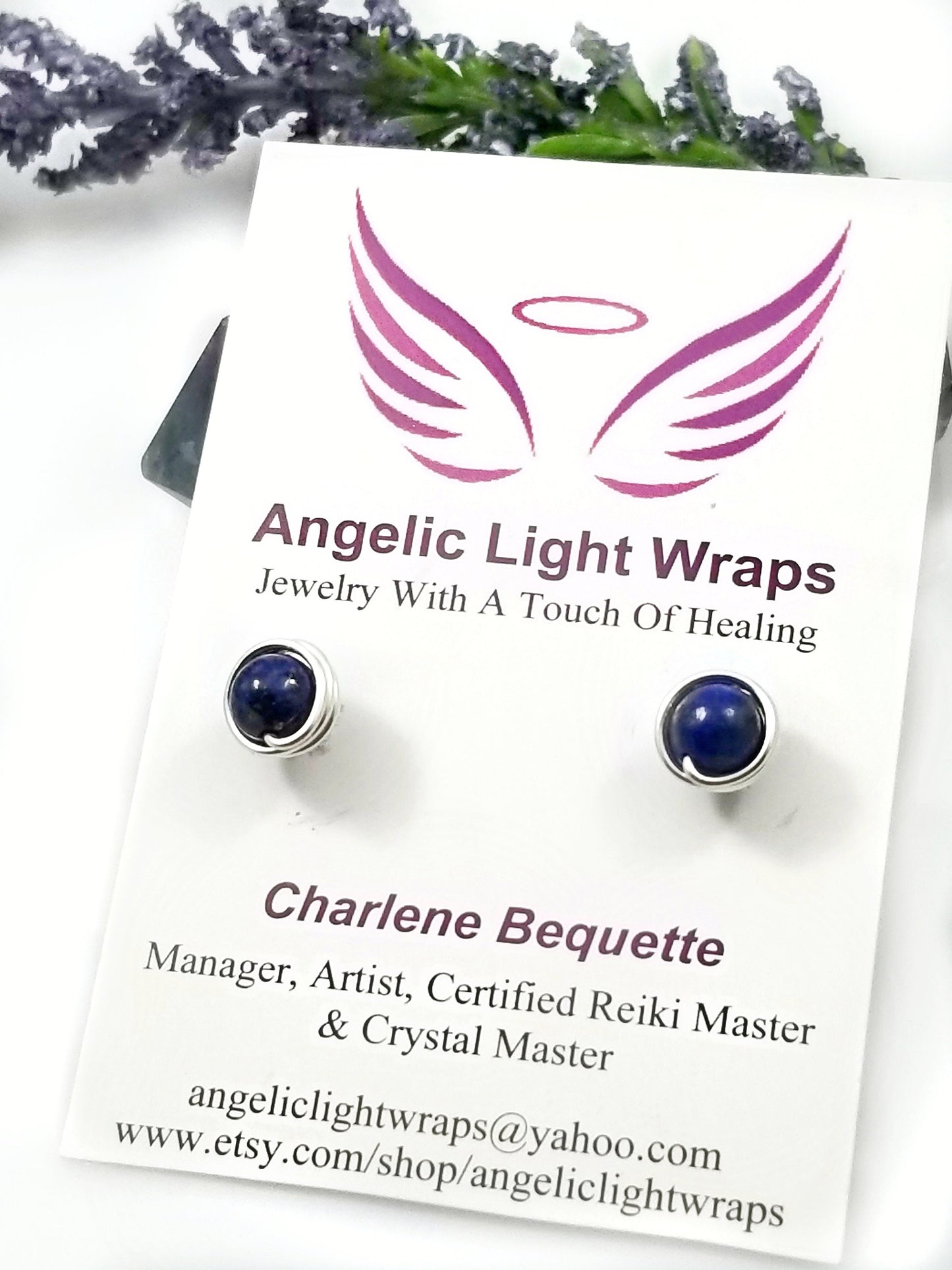 Dark Blue Lapis Lazuli Earrings