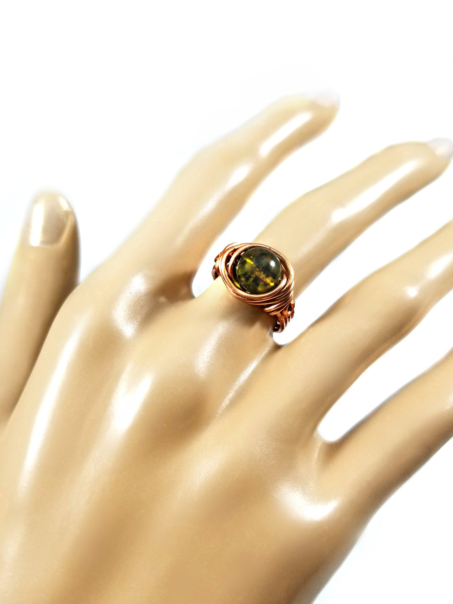 Peridot Celtic Meditation Ring