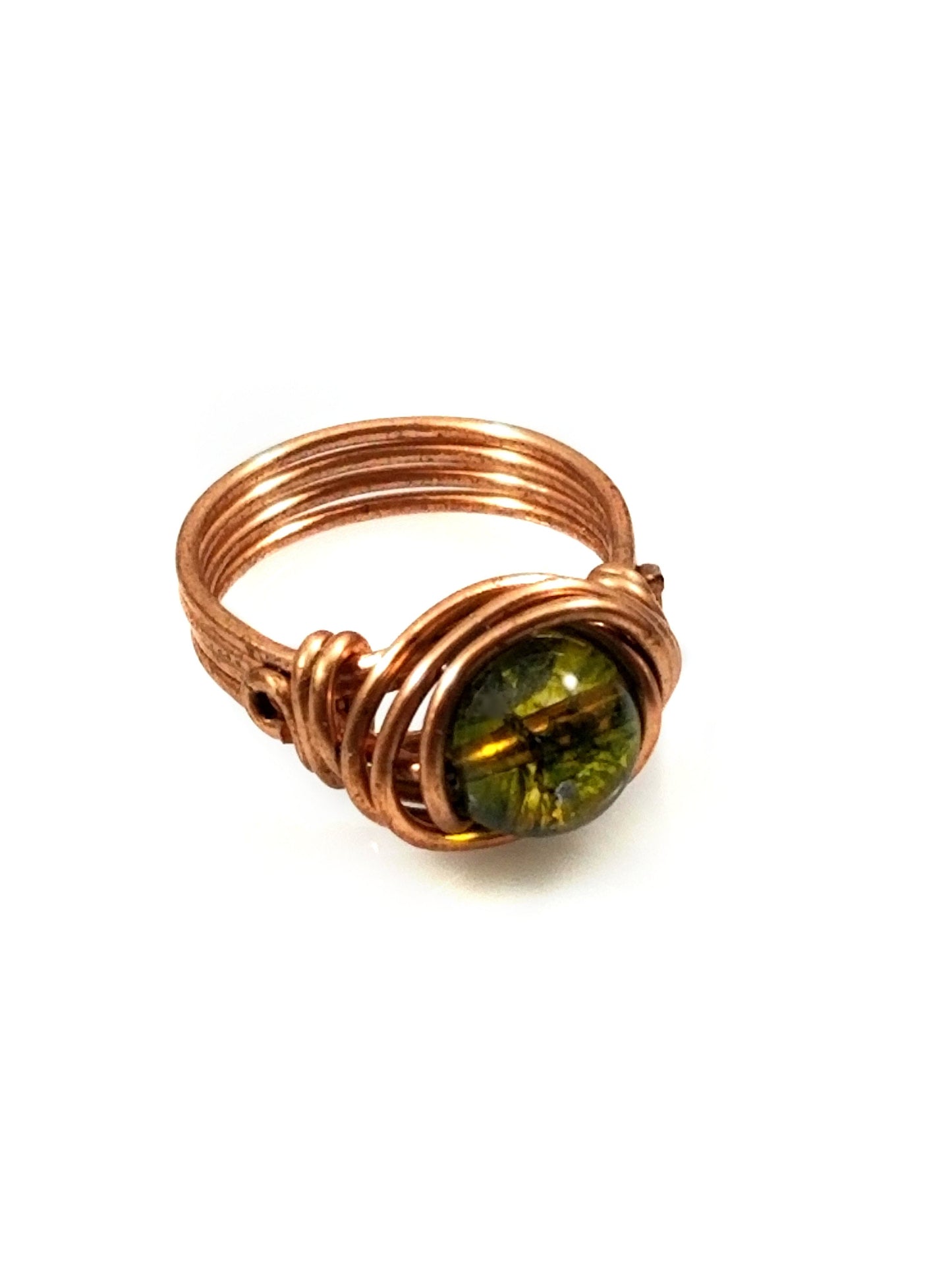 Peridot Celtic Meditation Ring