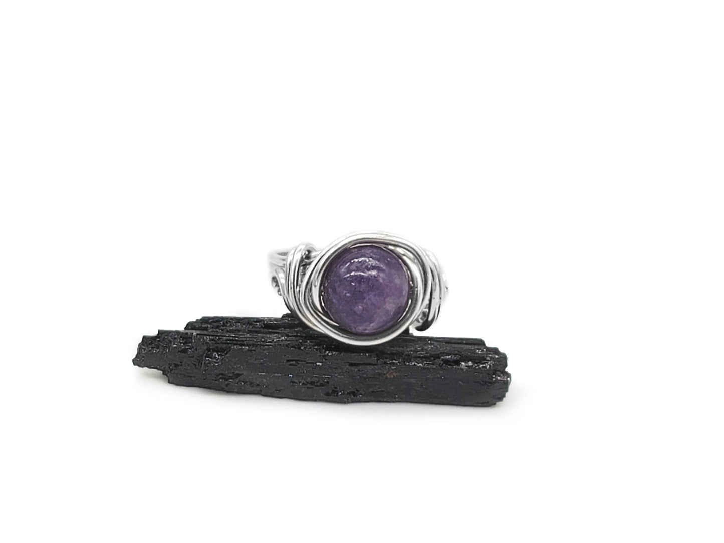 Lepidolite Celtic Meditation Ring