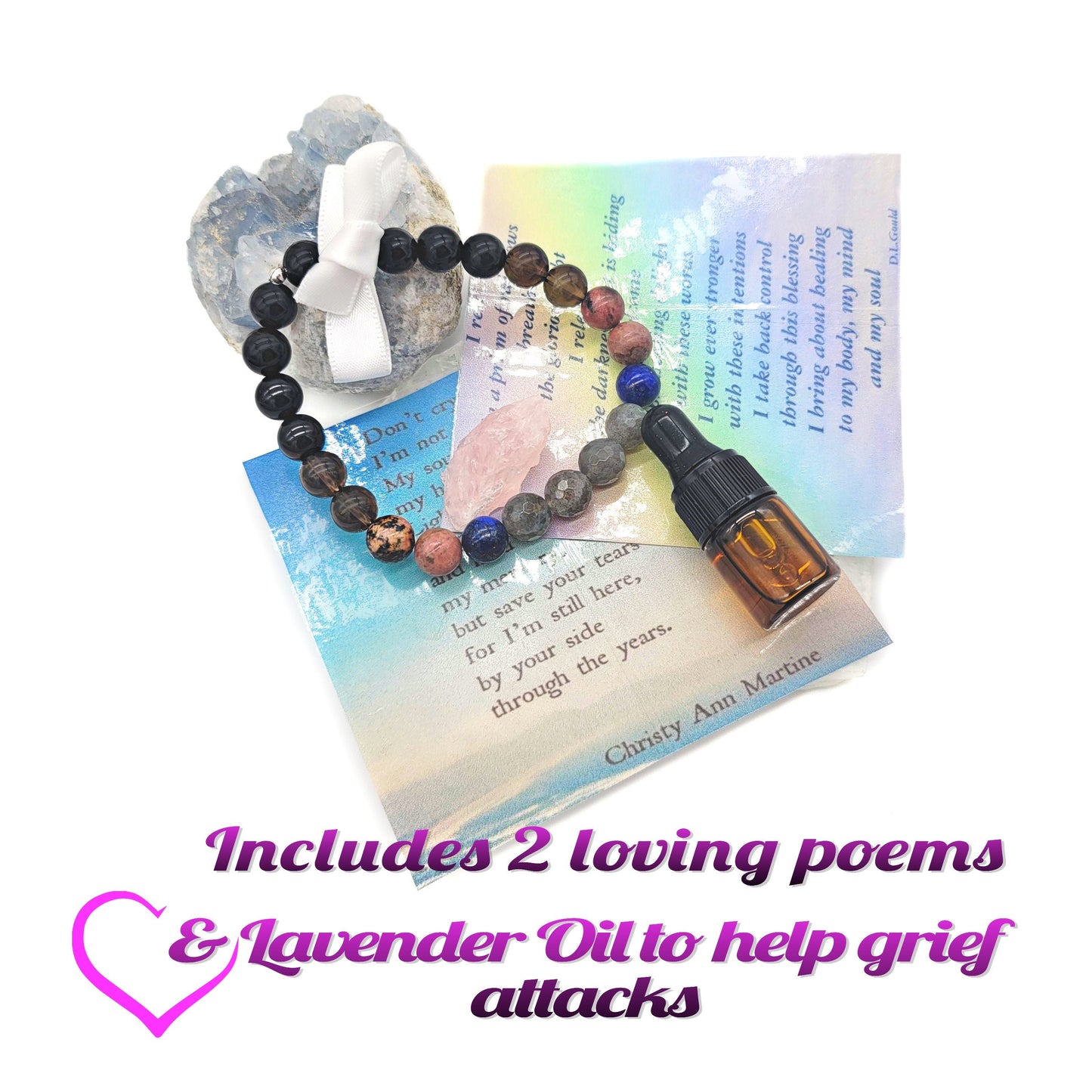 Greif and Loss Bereavement Heart Healing Bracelet