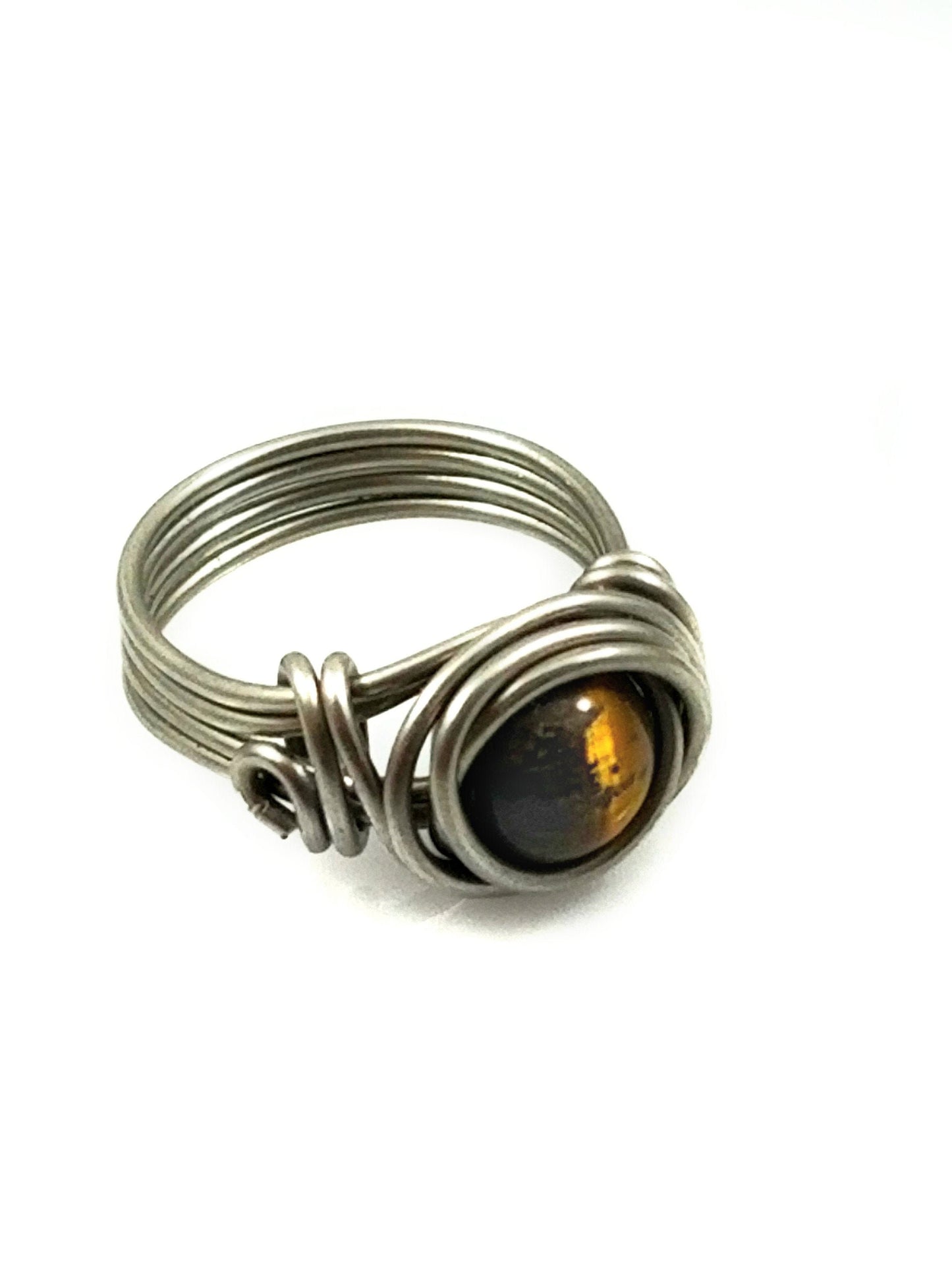 Golden Tigers Eye Celtic Meditation Ring