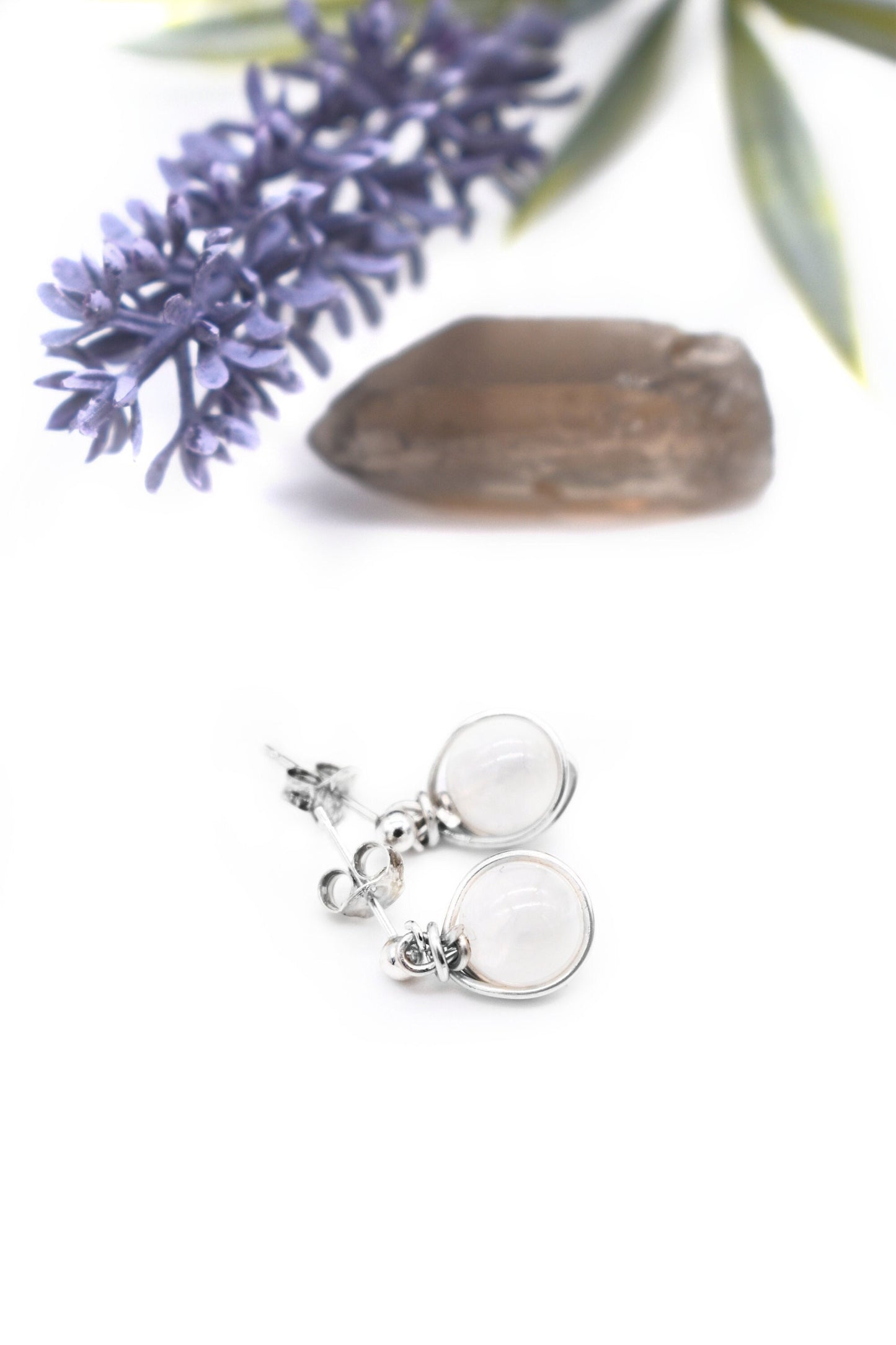 Dainty Selenite Cleansing Earrings