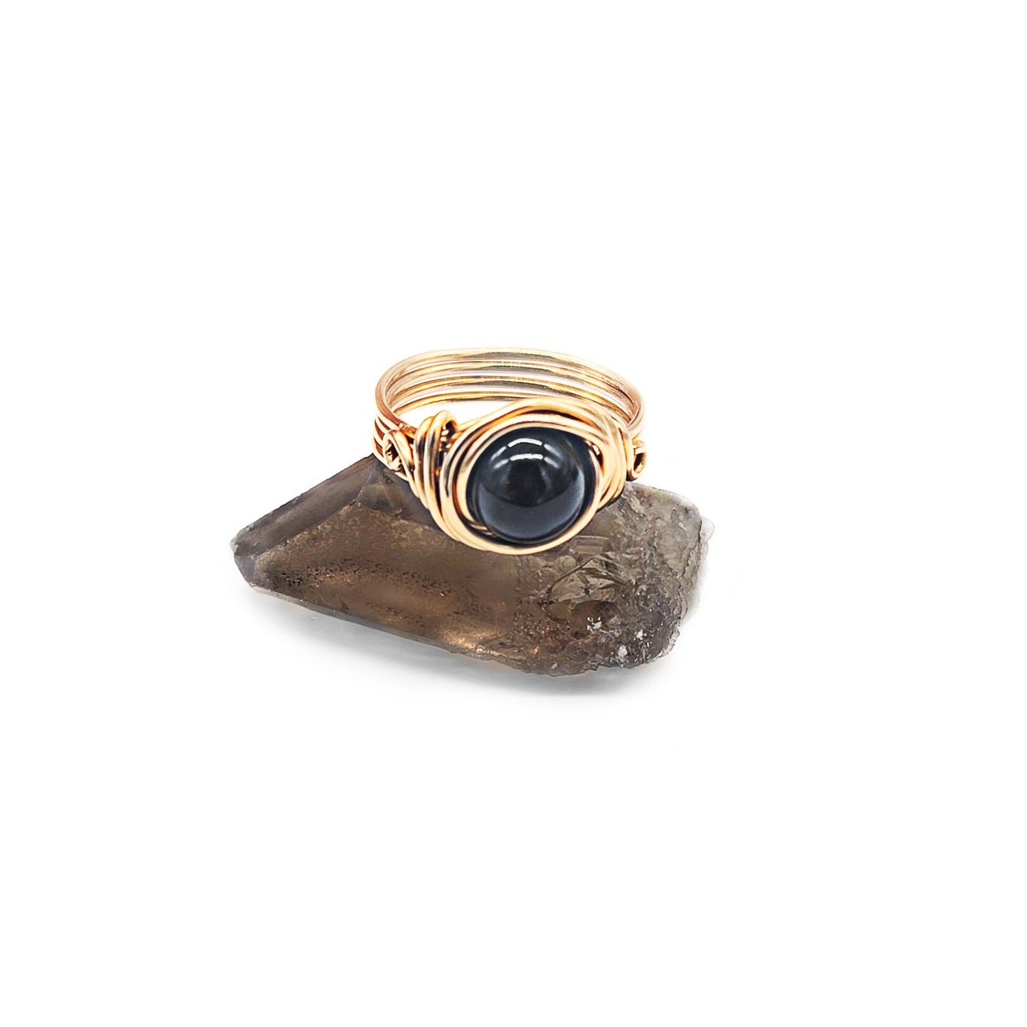 Black Onyx Celtic Meditation Ring