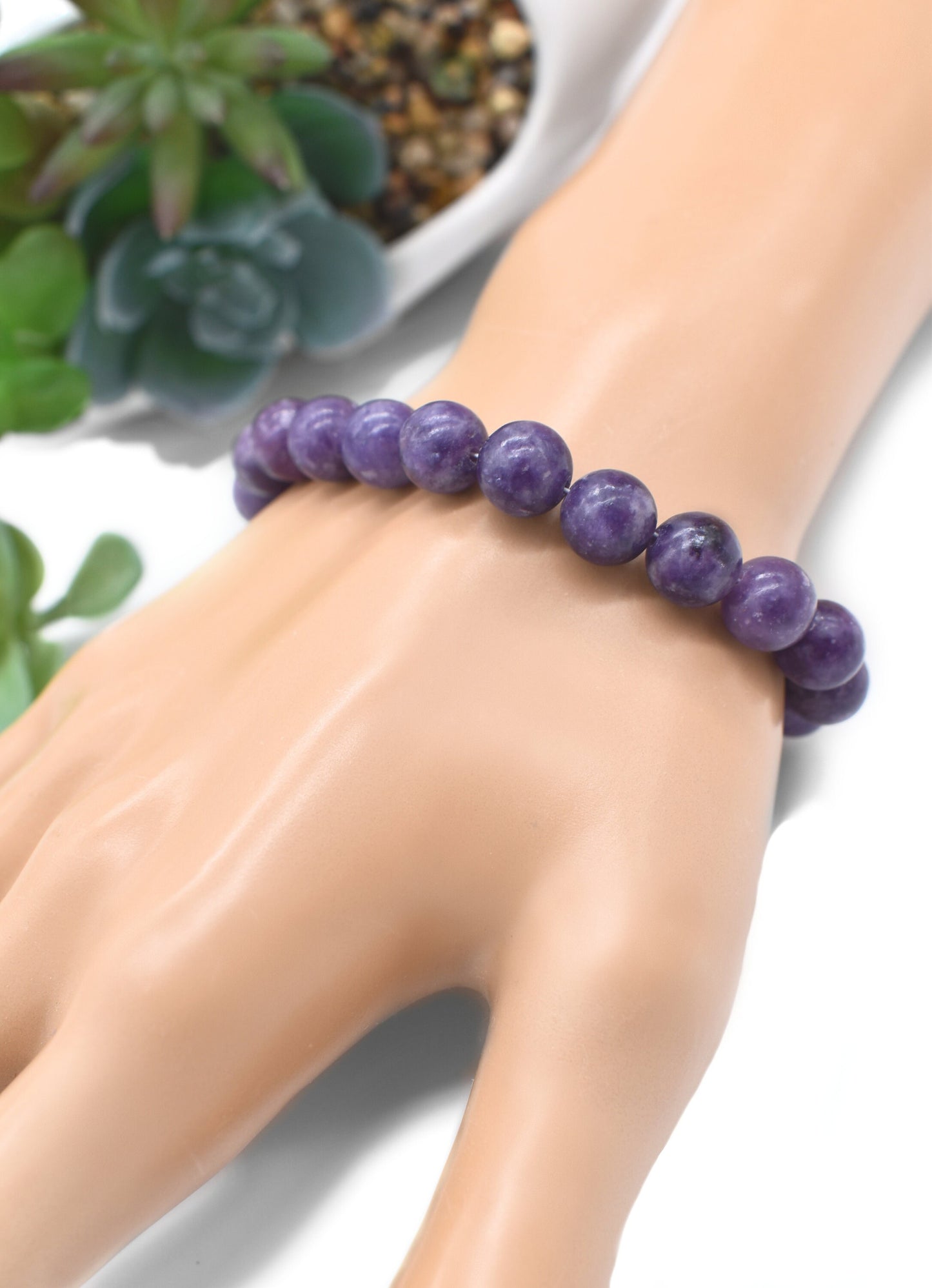 Lepidolite Beaded Bracelet