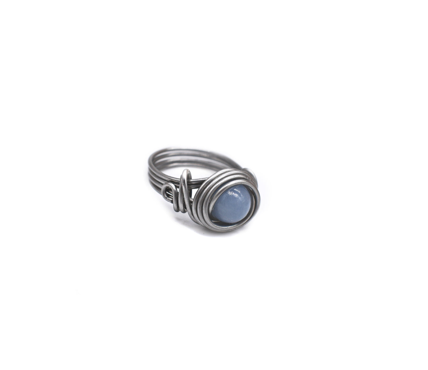 Angelite Reiki Meditation Celtic Rings