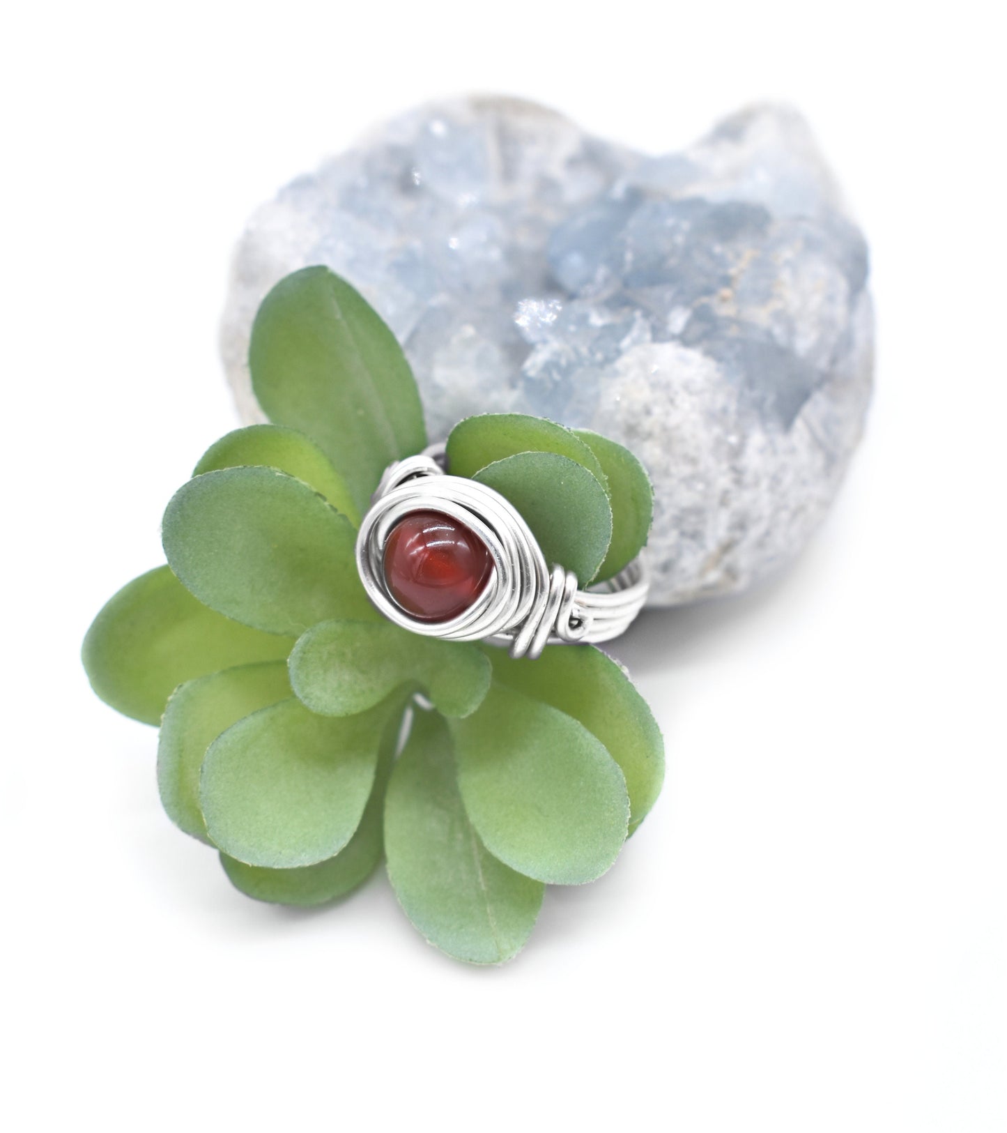 Orange Carnelian Celtic Meditation Ring