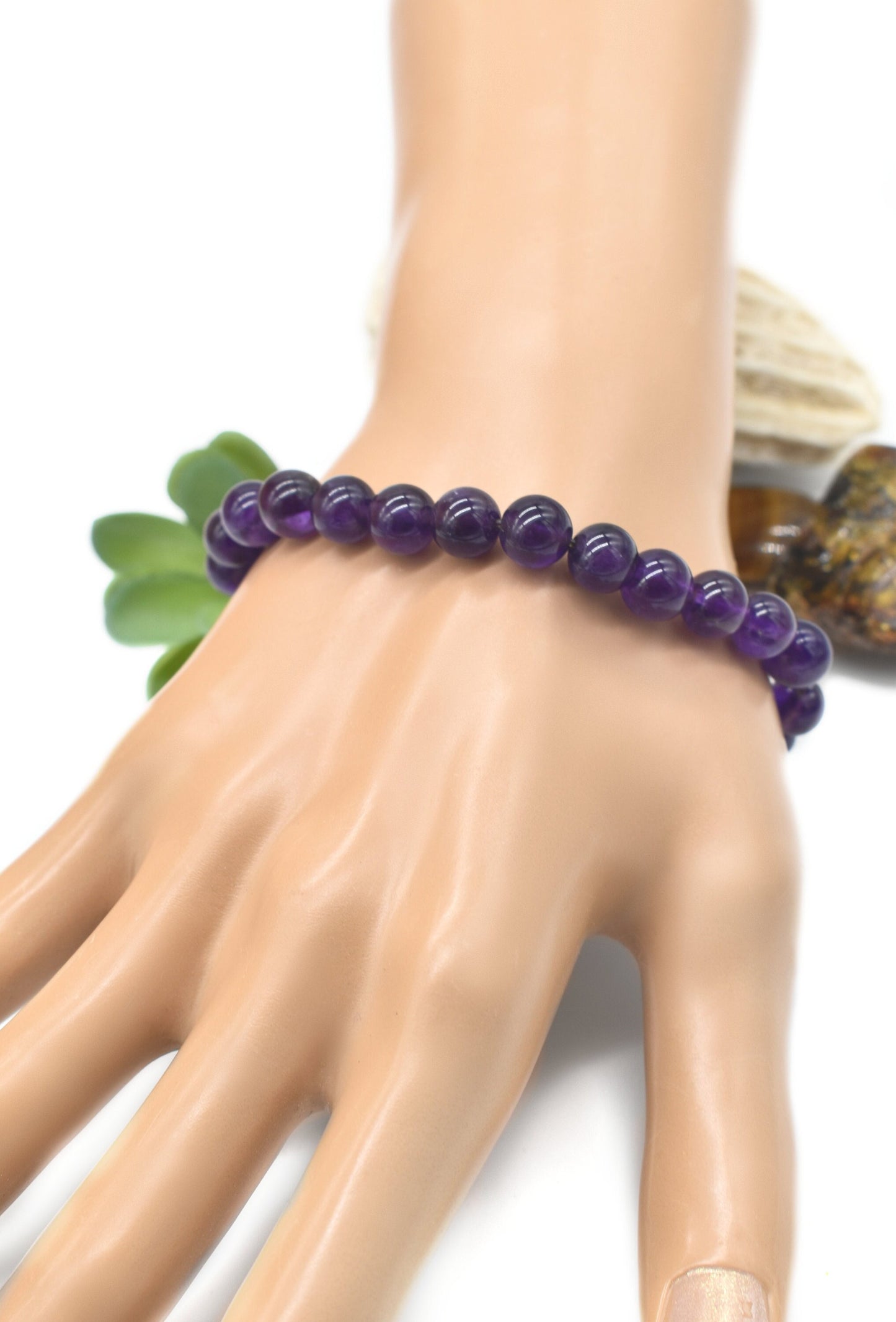 Natural Amethyst Crystal Reiki Infused Bracelet