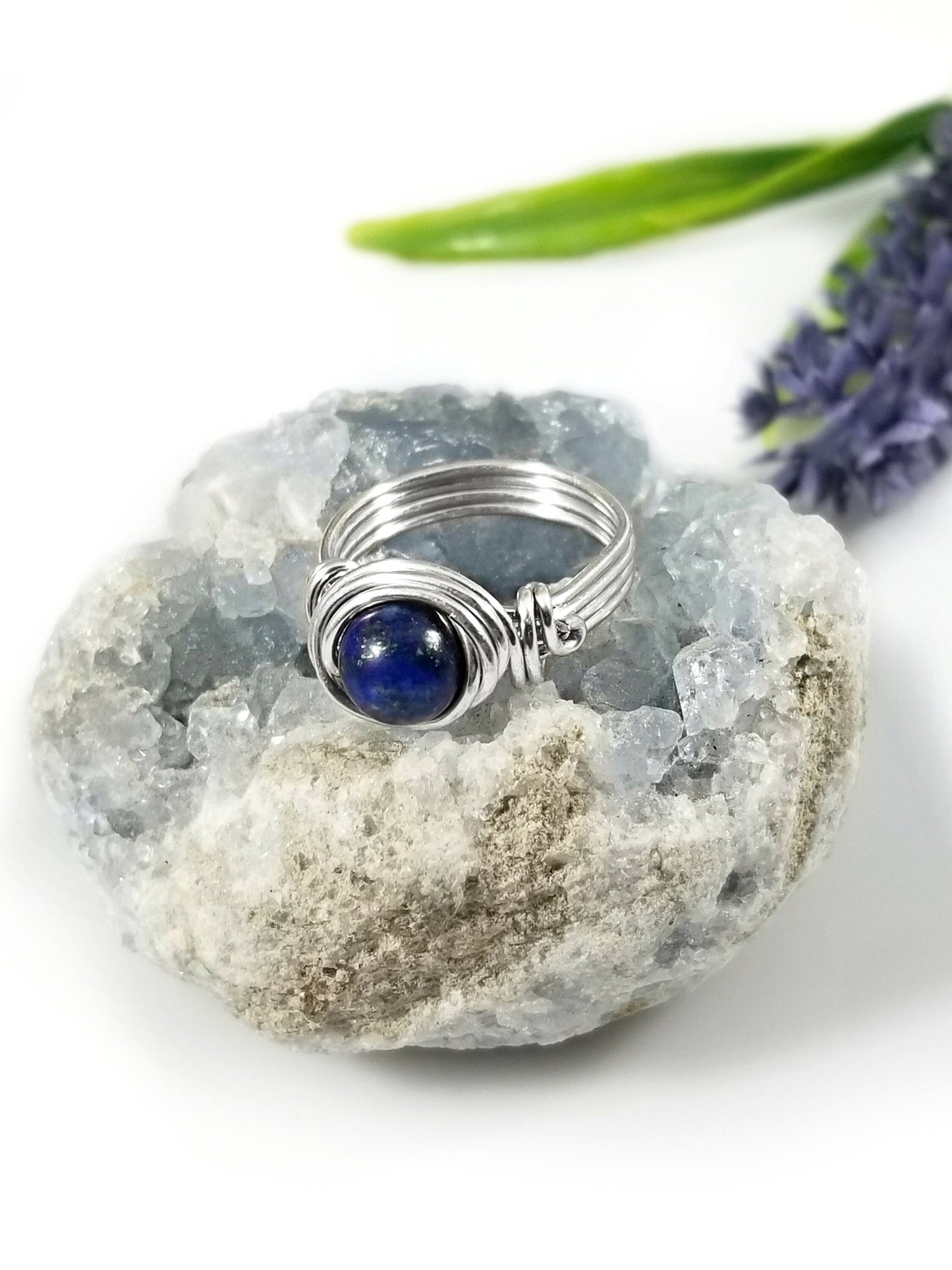 Lapis Lazuli Celtic Meditation Ring