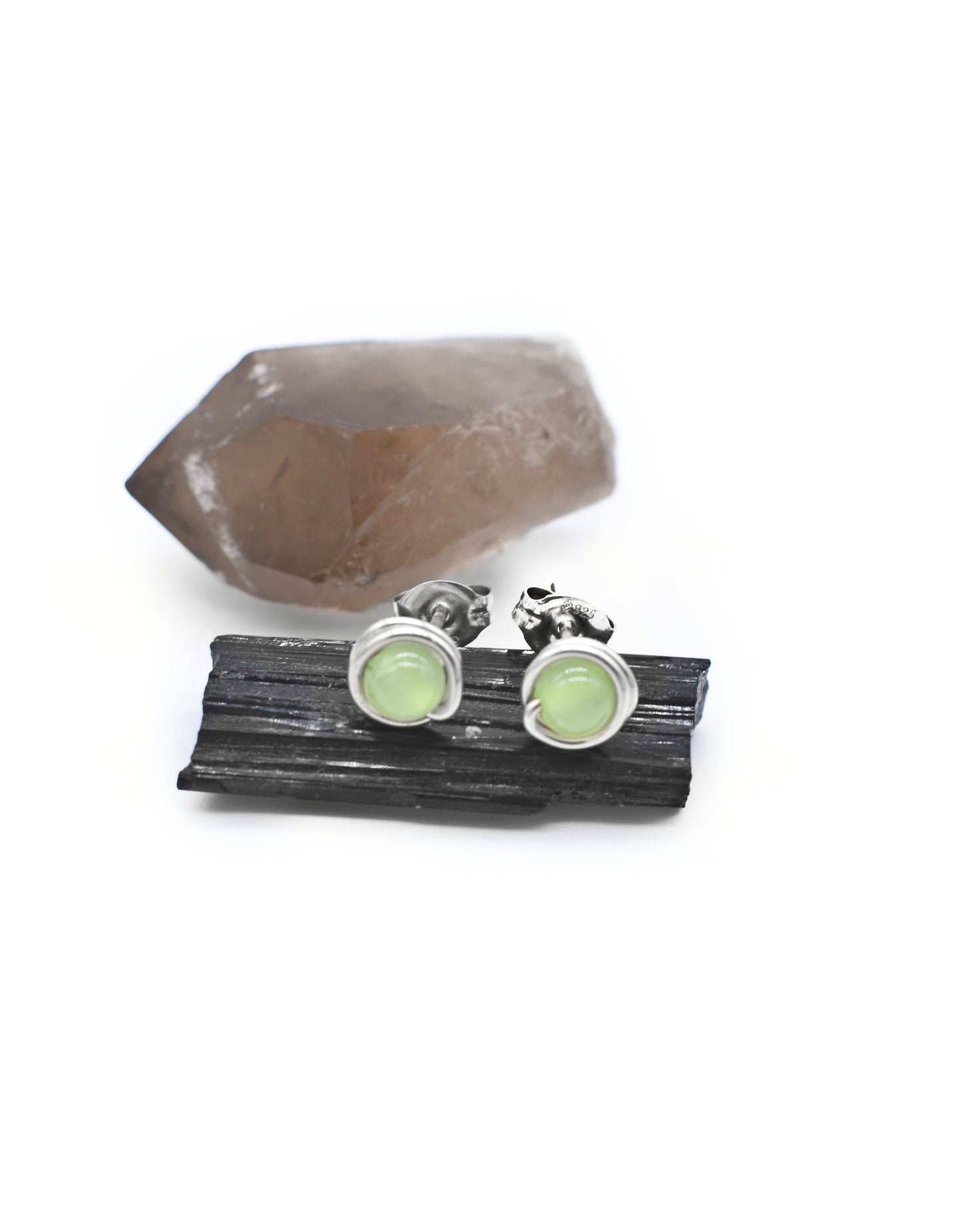 Green Calcite 4mm Studs
