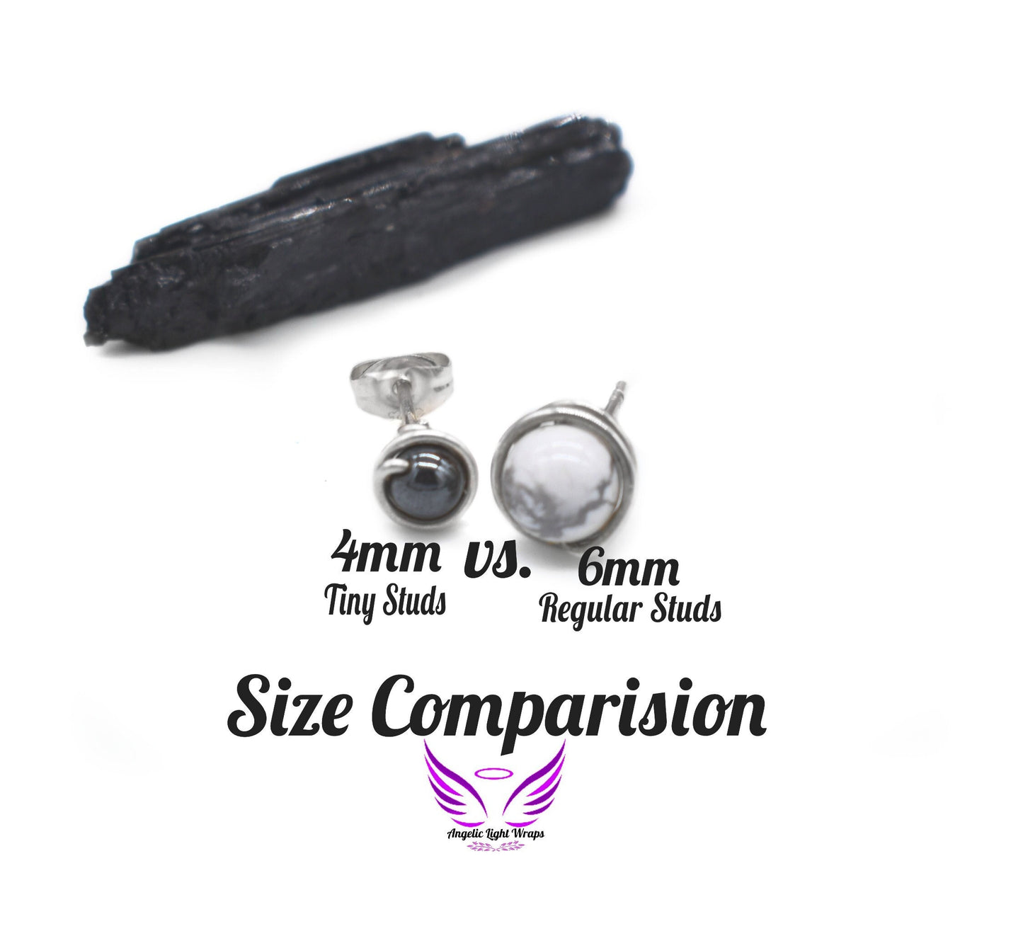 White Topaz 4mm studs