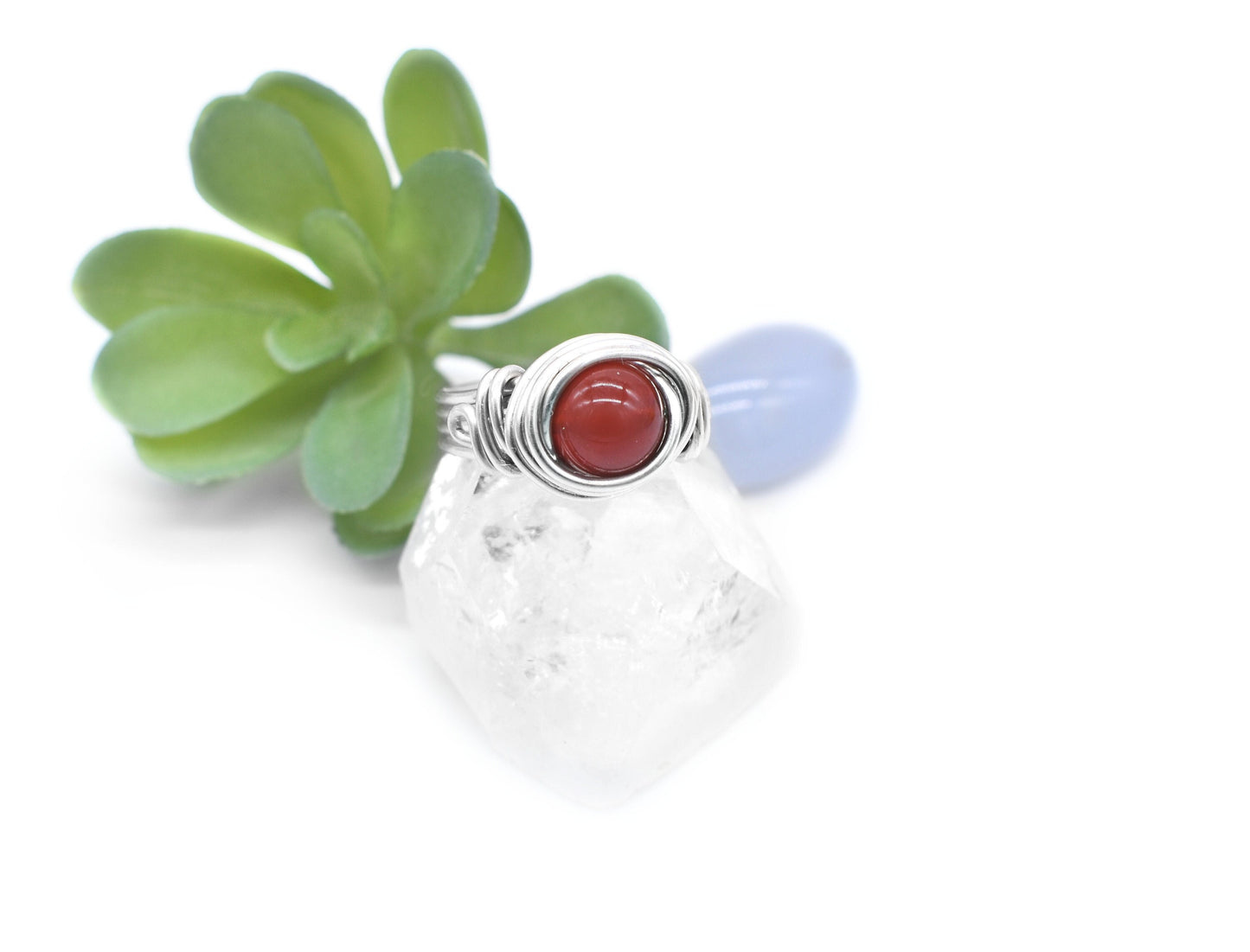 Orange Carnelian Celtic Meditation Ring
