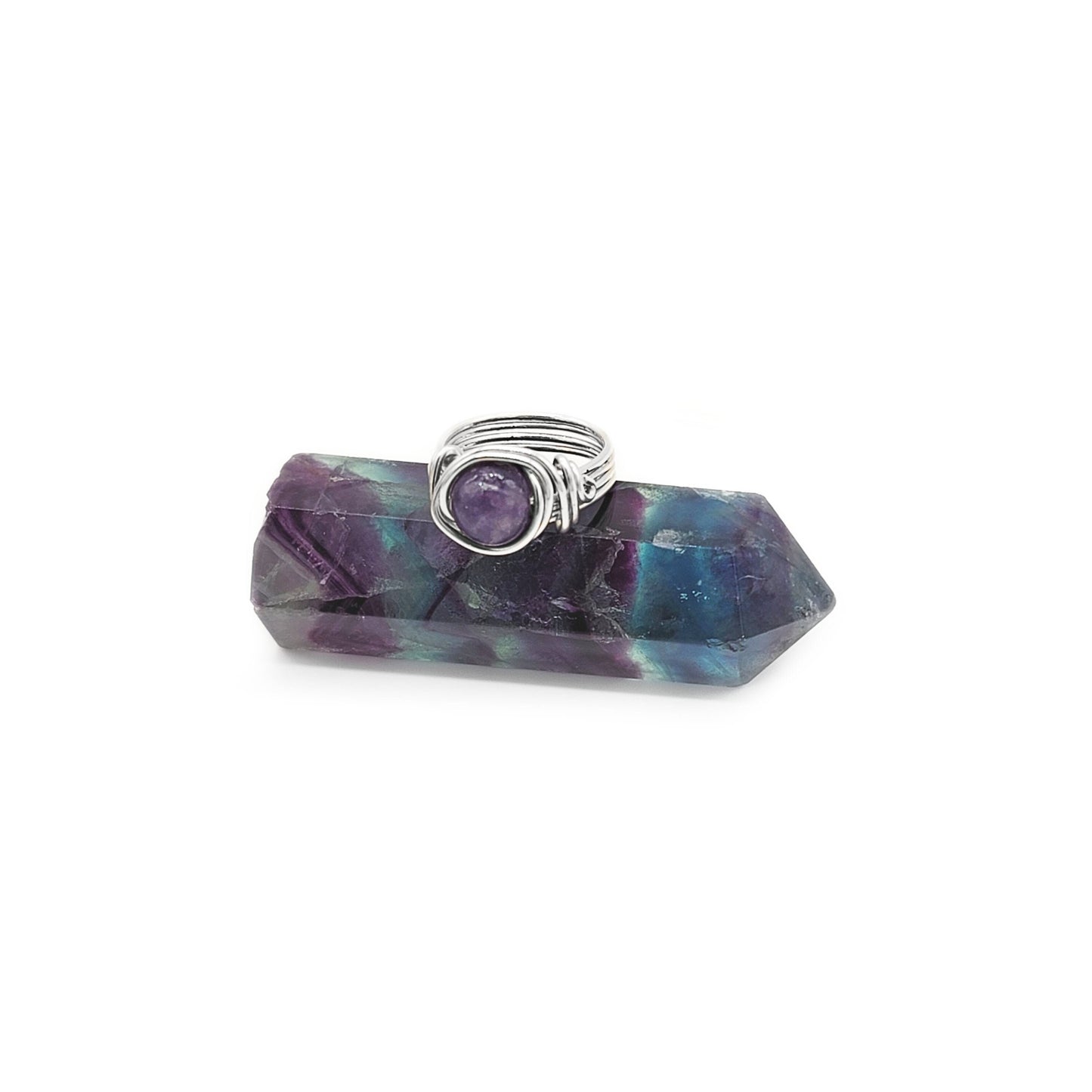 Lepidolite Celtic Meditation Ring