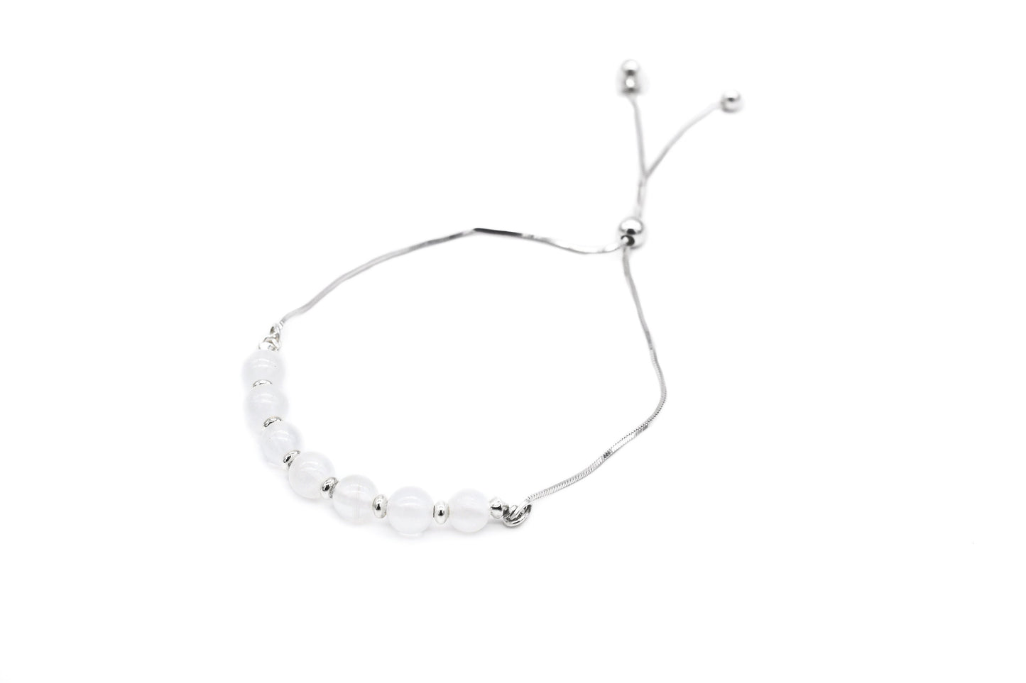 Selenite Adjustable Sterling Silver Bracelet