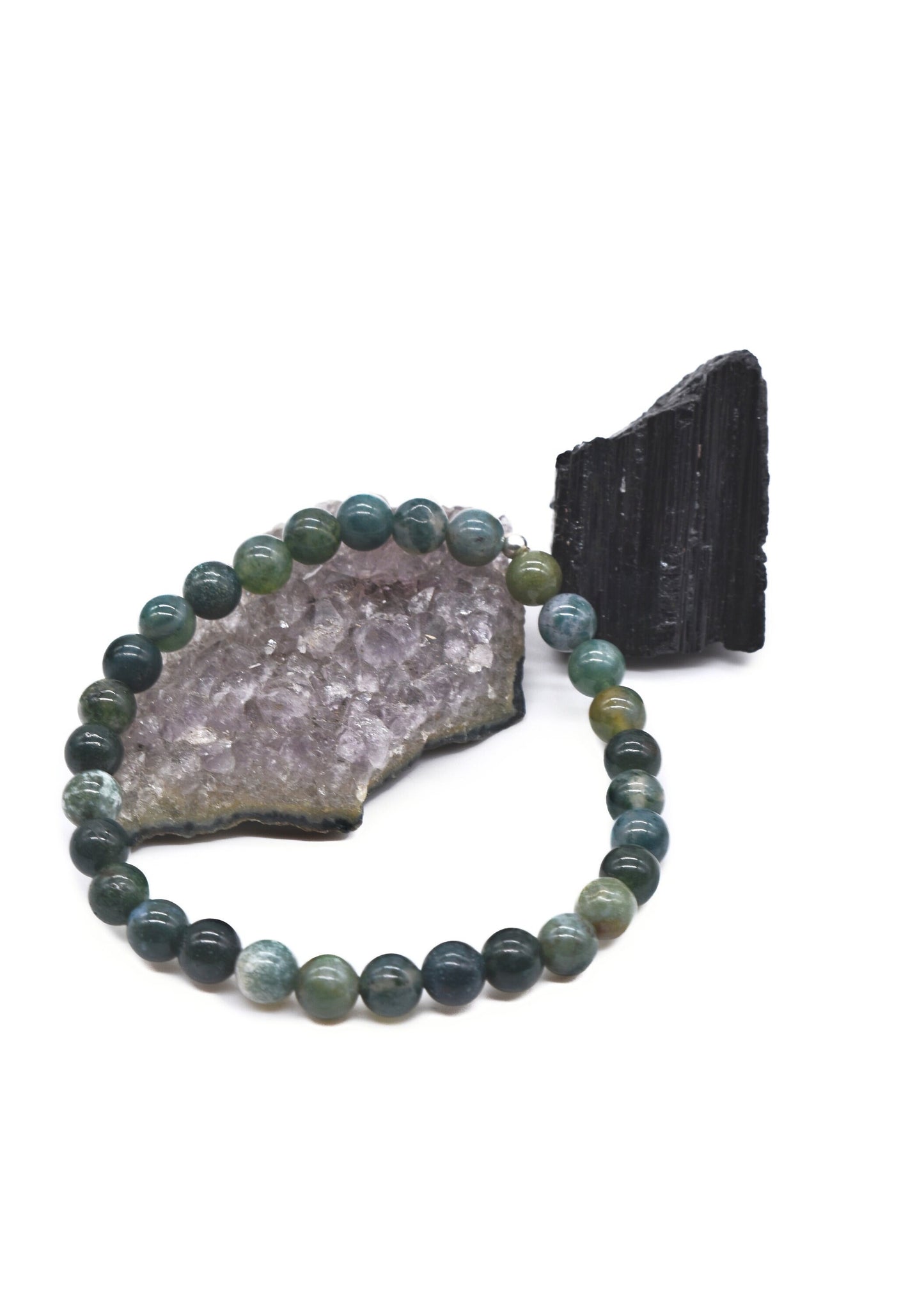 Beautiful Green Moss Agate Gemstone Bracelet