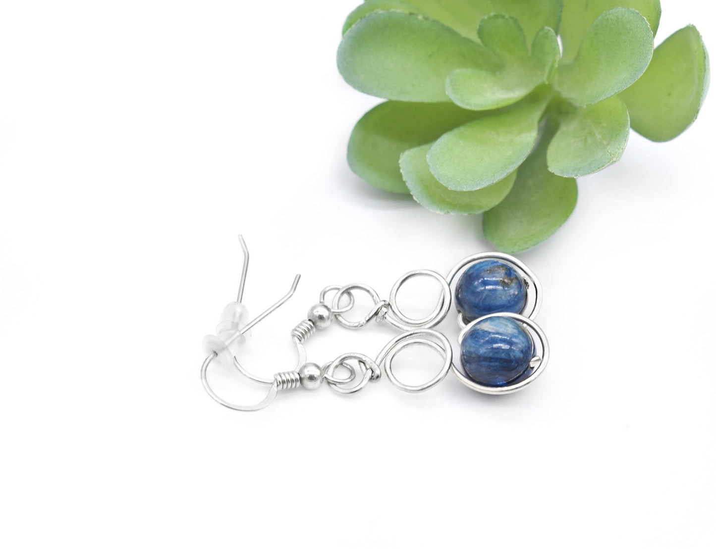 Blue Kyanite Earrings/ Kyanite Drop Earrings
