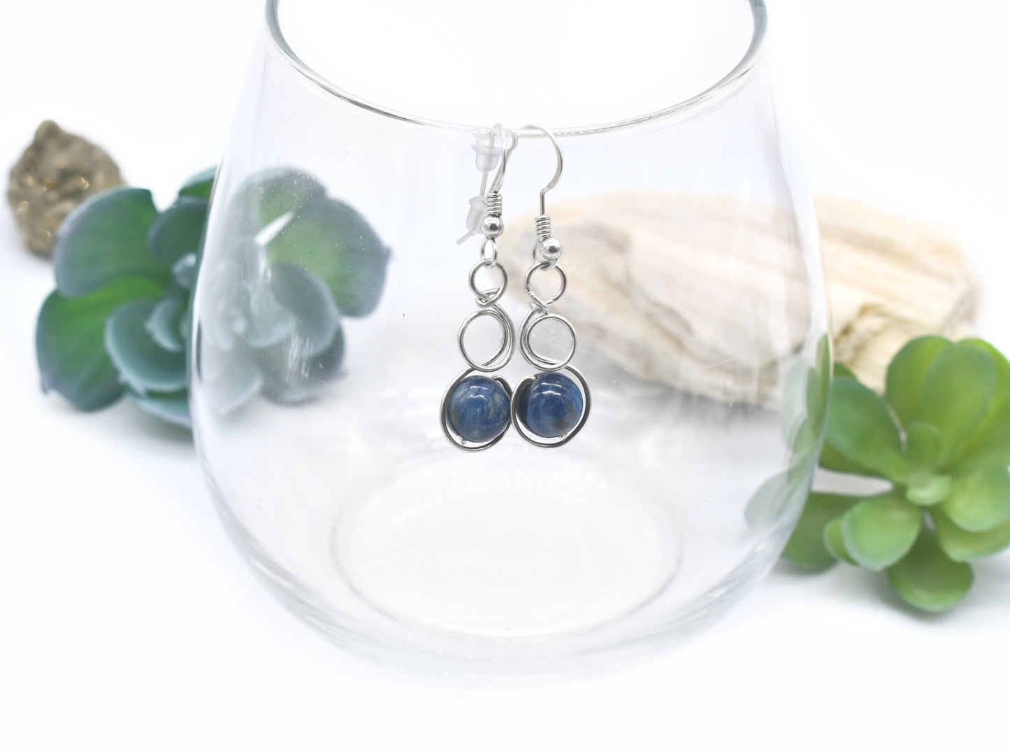 Blue Kyanite Earrings/ Kyanite Drop Earrings