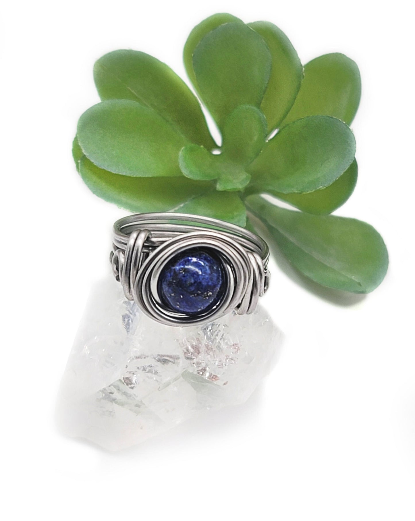 Lapis Lazuli Celtic Meditation Ring