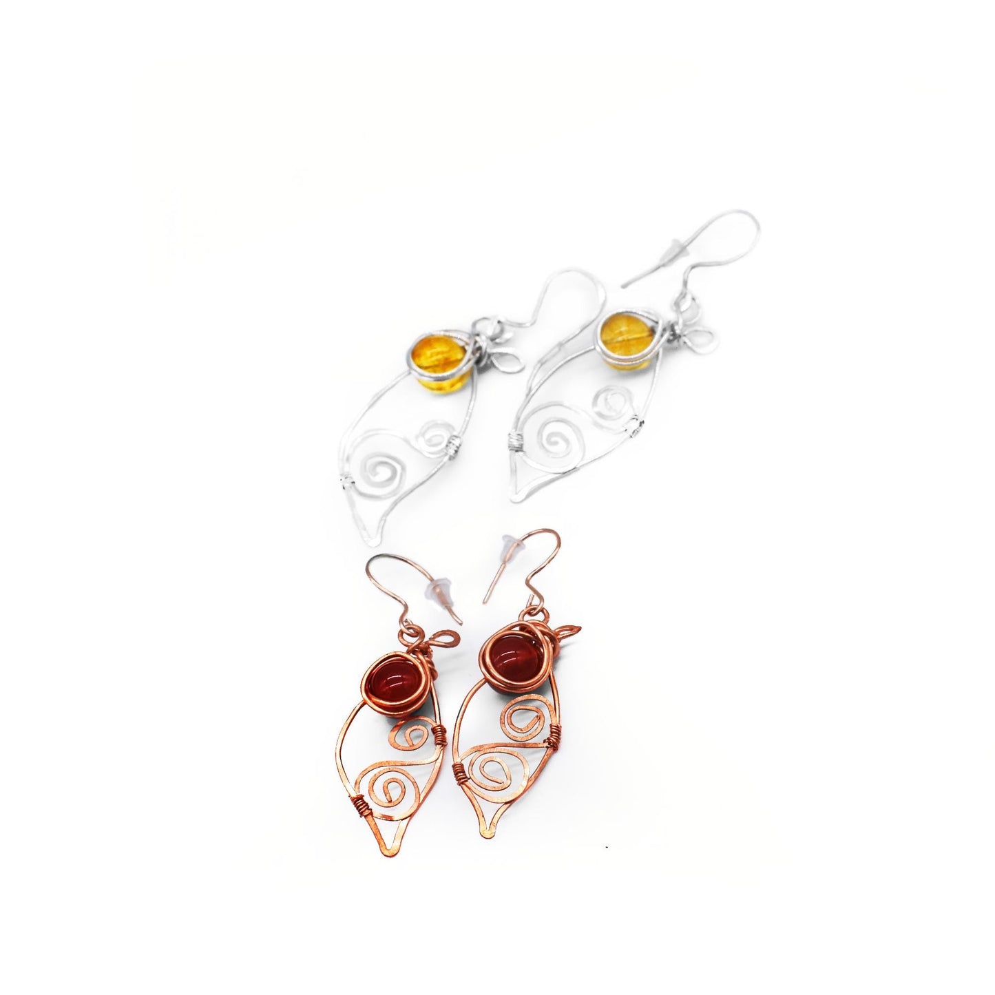 Leaf Crystal Boho Earrings