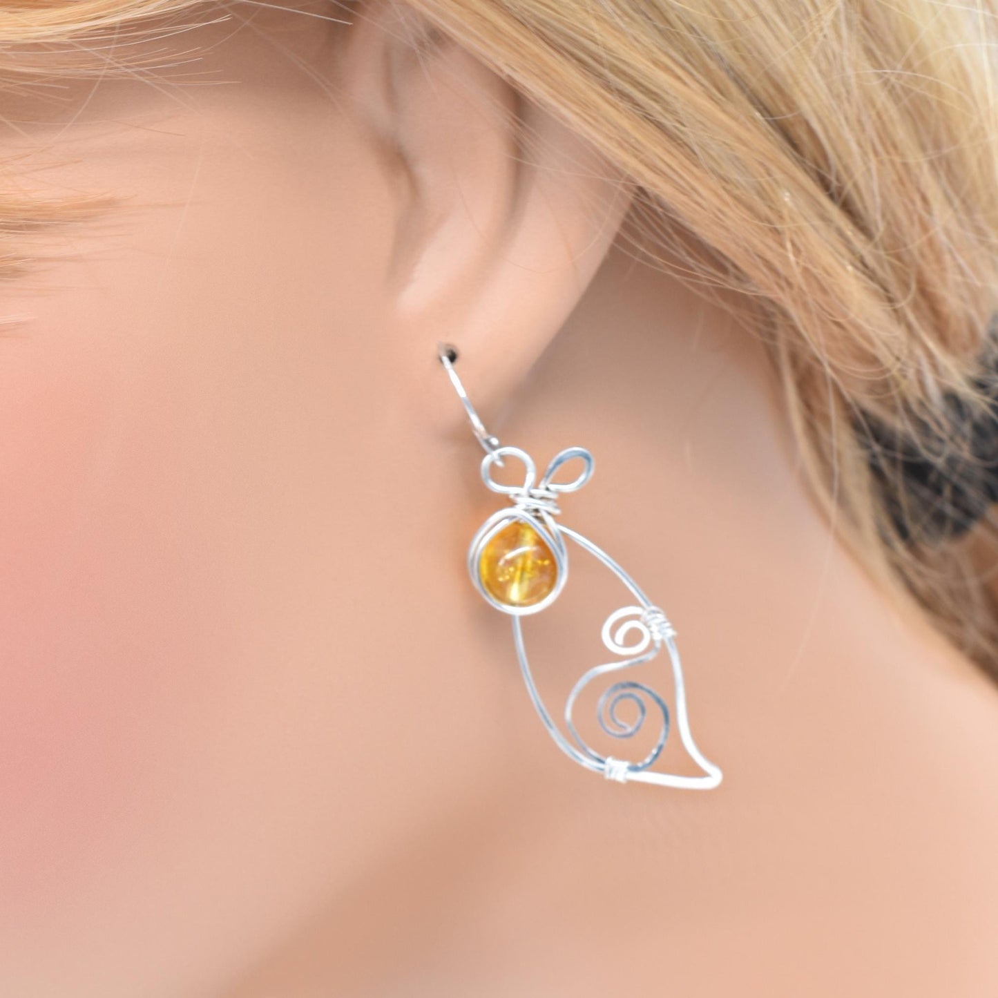 Leaf Crystal Boho Earrings