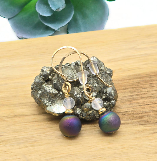 Angelic Light Wraps Titanium Quartz and Selenite Chandler Earrings
