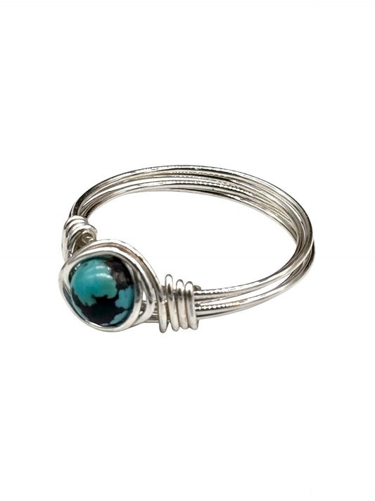 Turquoise Wire-Wrapped Ring – Healing, Protection and Southwest Beauty