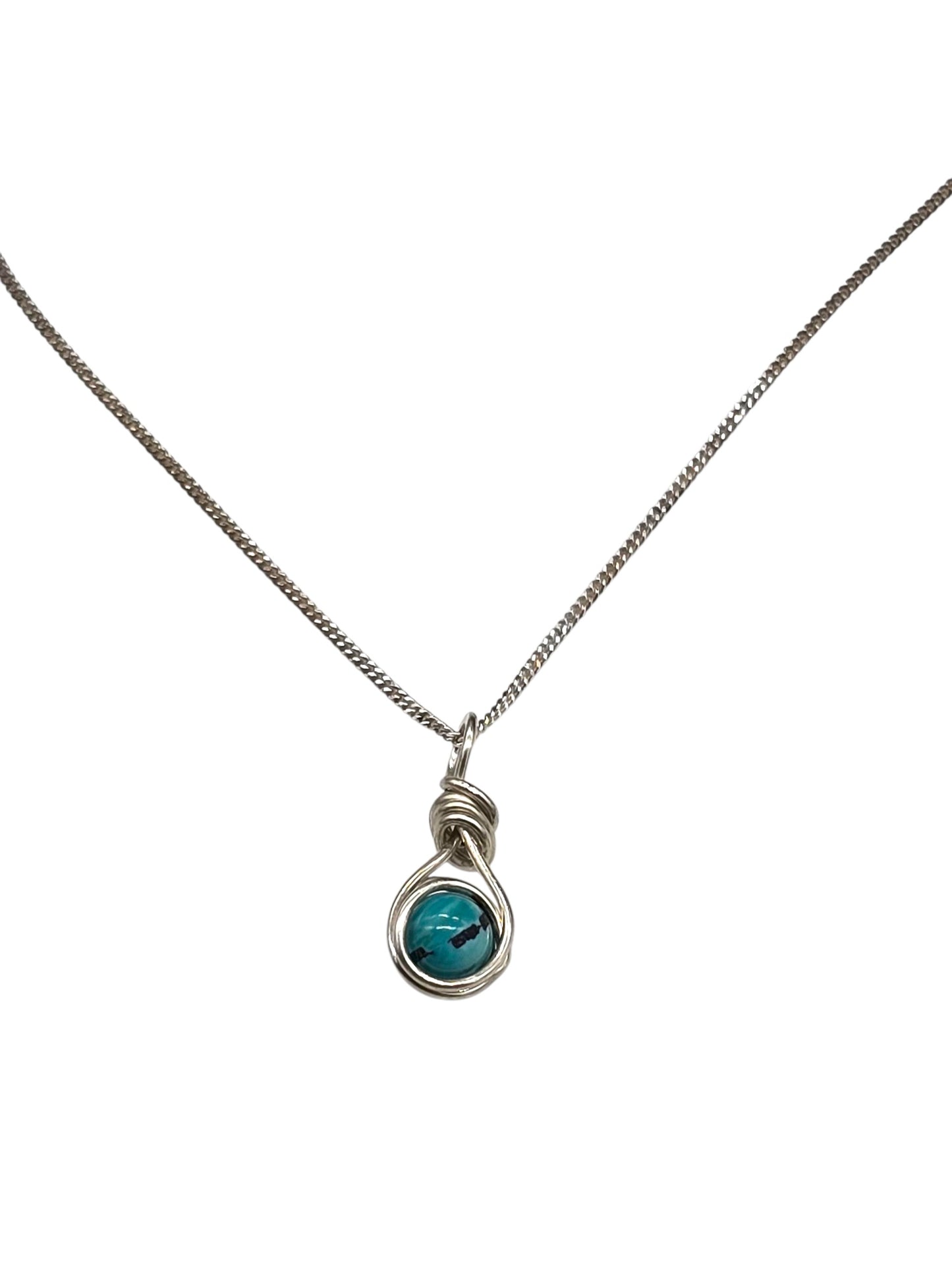 Arizona Turquoise Sterling Silver Necklace – 18", 20", or 24"