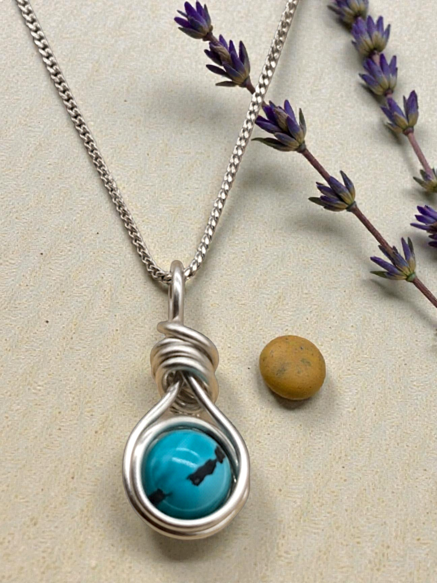Arizona Turquoise Sterling Silver Necklace – 18", 20", or 24"