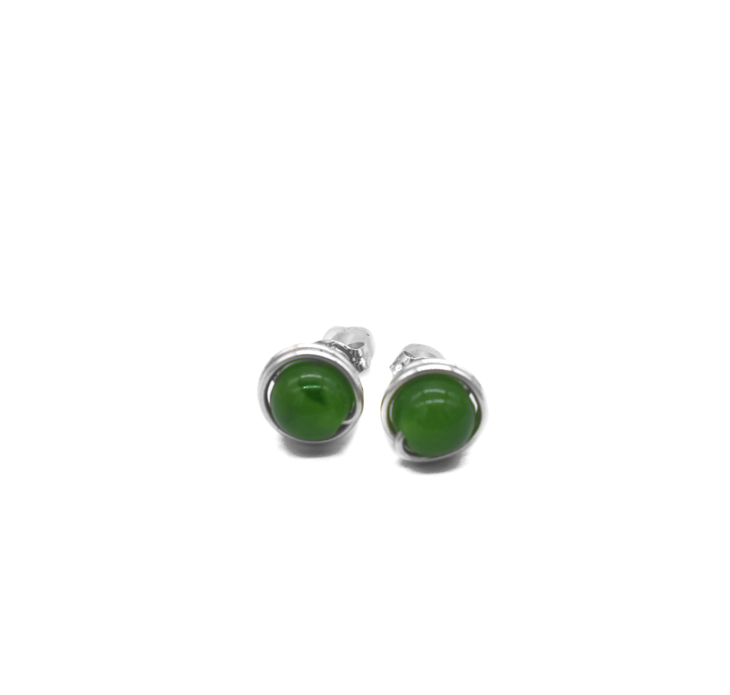 🌿 Jade Studs 6mm-Grounding, Prosperity and Emotional Balance🌿