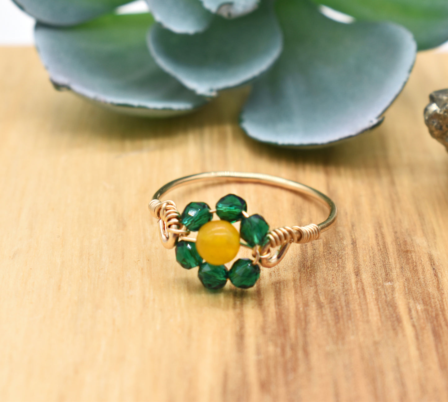 Healing Birthstone Flower Rings – Personalized Crystal Energy with Blooming Beauty🌞