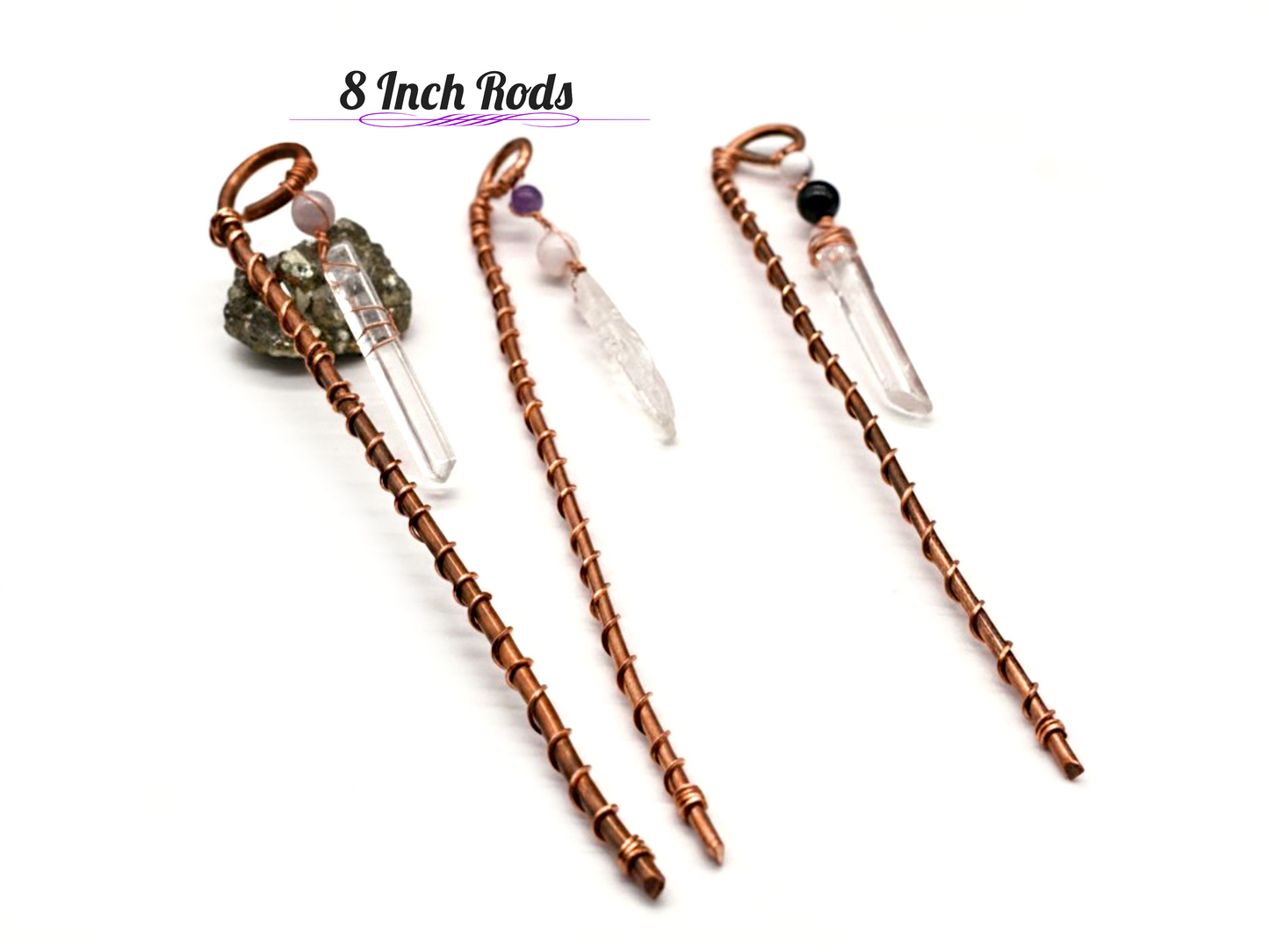 🌿 Quartz Crystal Electro Culture Copper Plant Rod