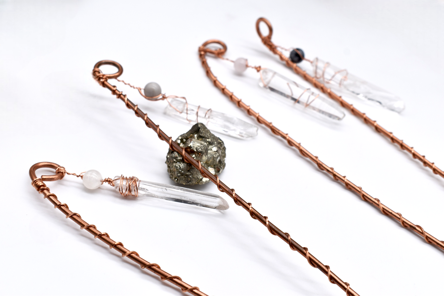 🌿 Quartz Crystal Electro Culture Copper Plant Rod