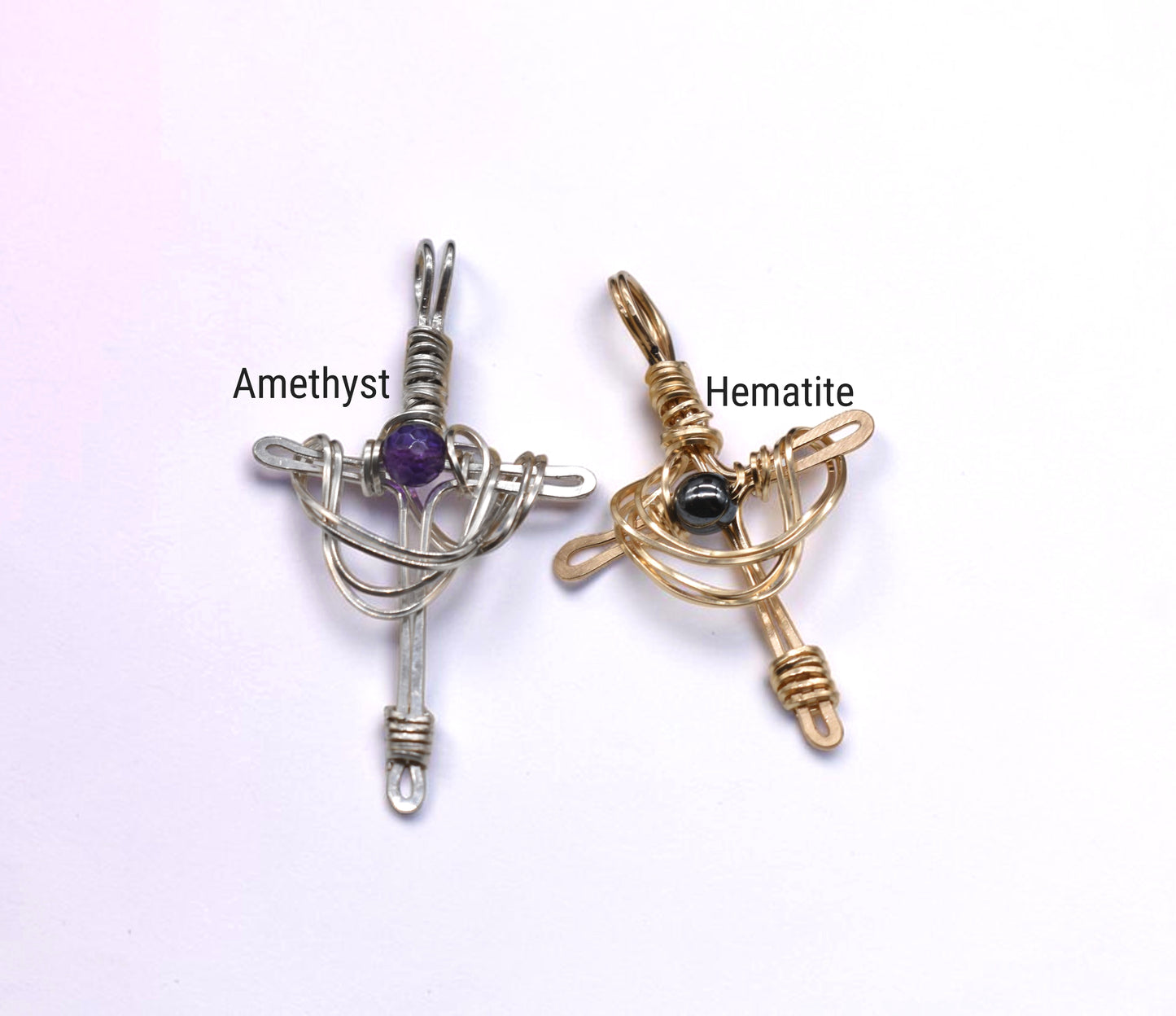 ✨ Rugged Cross Gemstone Bead Pendant