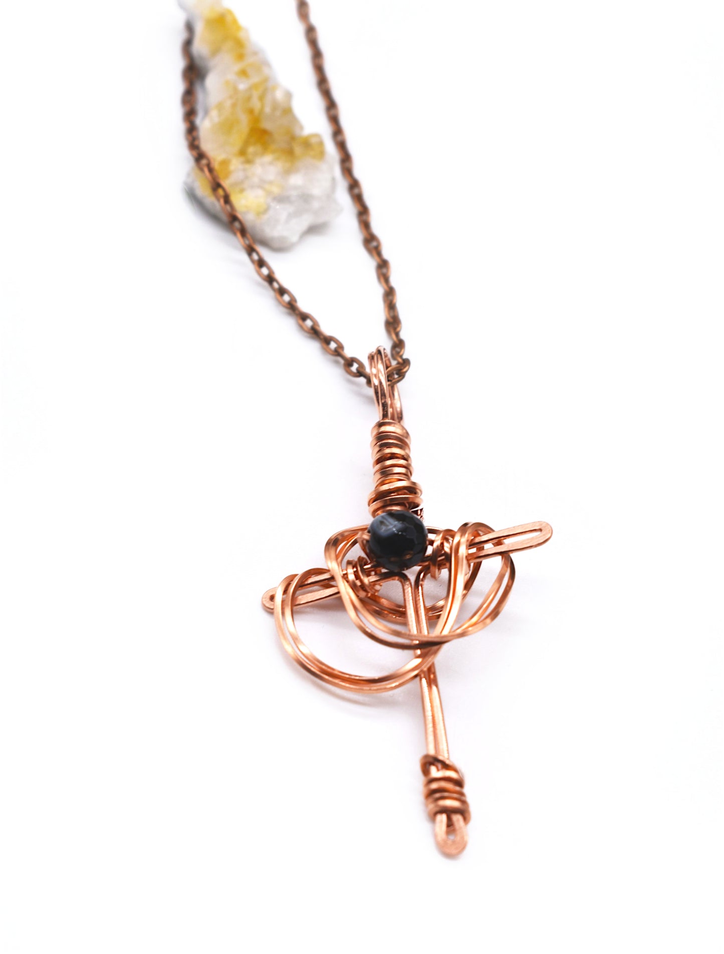 ✨ Rugged Cross Gemstone Bead Pendant