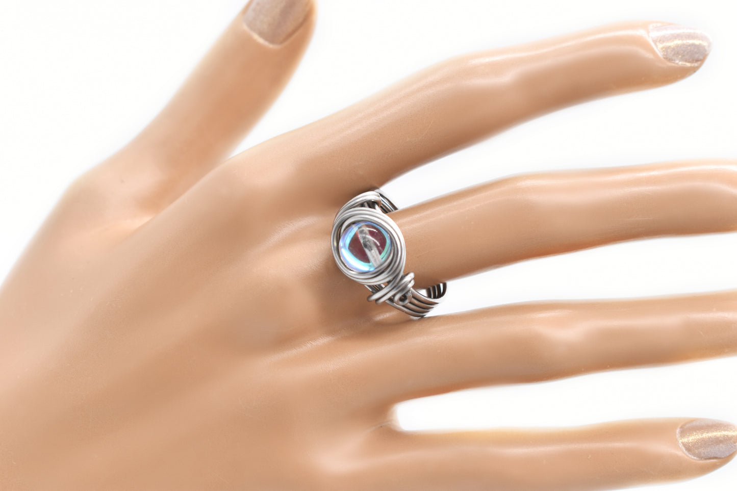 Angel Aura Quartz Gem Rings