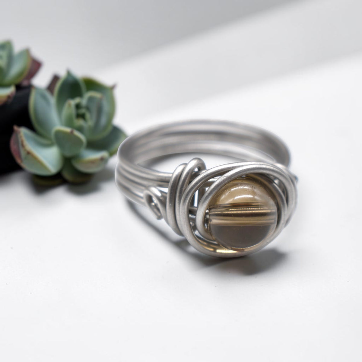 Grounding, Protection & Ancient Wisdom | Smoky Quartz Celtic Ring