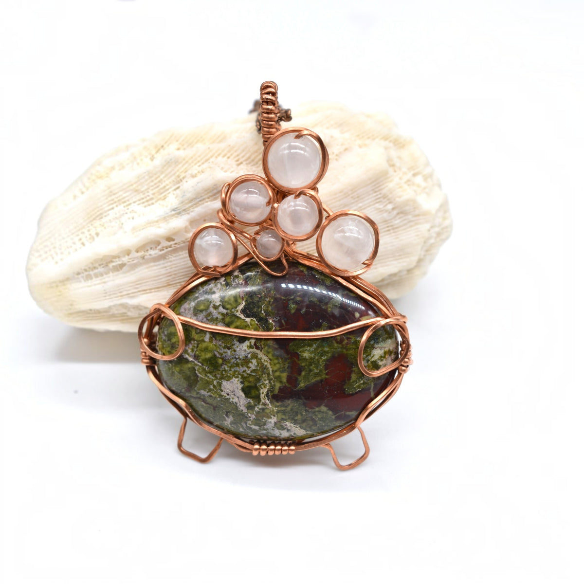 Spooky & Magical Transformation | Dragons Bloodstone Copper Cauldron Pot Pendant