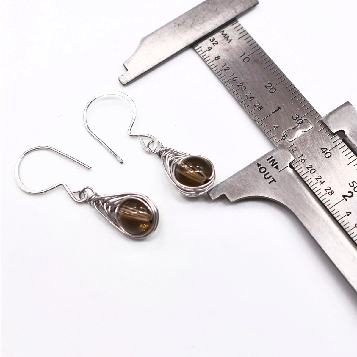 Smokey Quartz Healing Gemstone Earrings