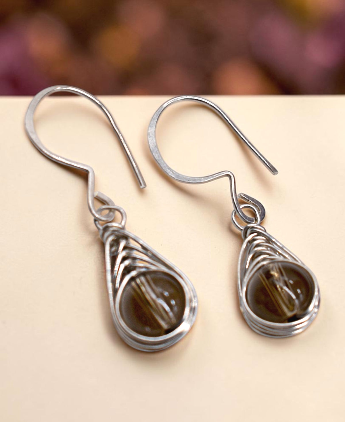 Smokey Quartz Healing Gemstone Earrings